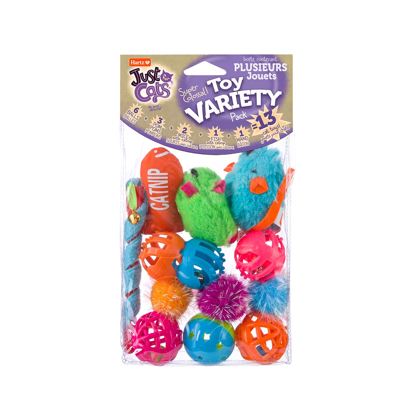 HARTZ Just For Cats Spielzeug-Set – 13 Teile, für alle Rassen und Größen