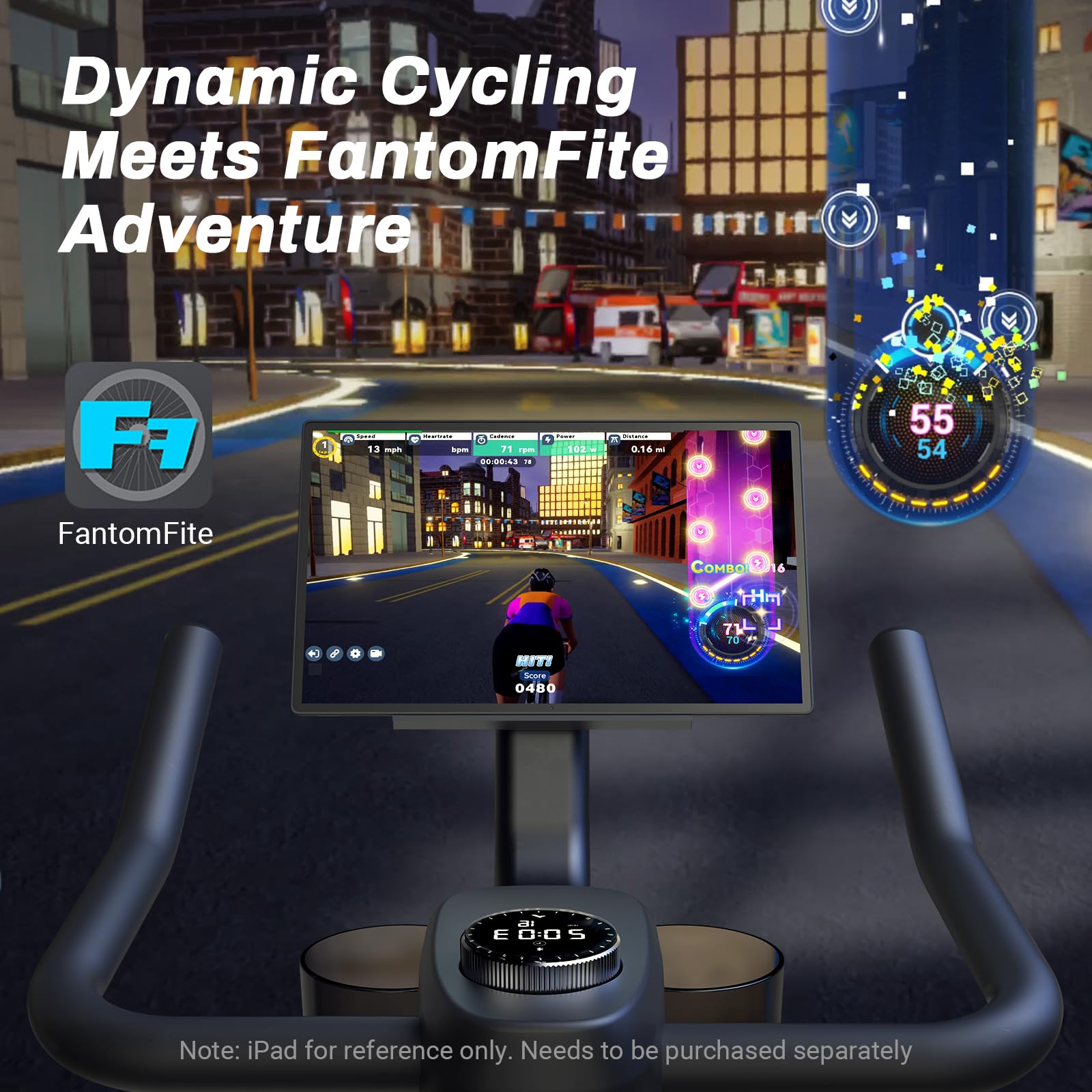 MERACH Exercise Bike, Brake Pad Stationary Bike with Exclusive App, Low Noise Indoor Cycling Bike with 300lbs Weight Capacity, Tablet Mount and Fitness Courses for Weight Loss