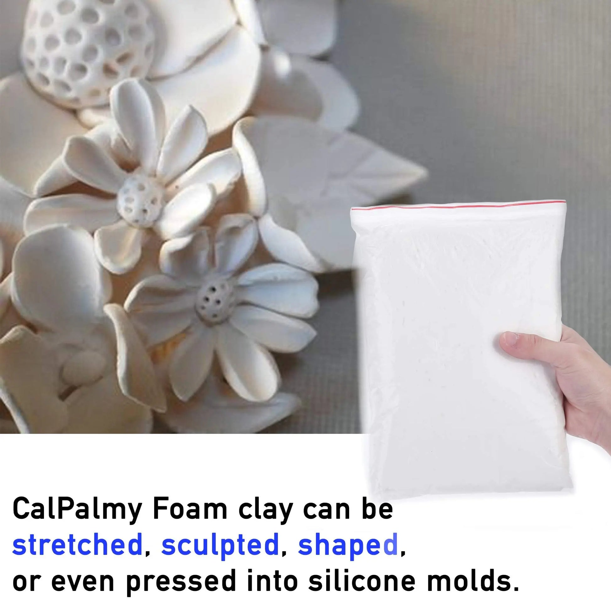 Moldable Cosplay Foam Clay (White) – High Density and Hiqh Quality for Intricate Designs | Air Dries to Perfection for Cutting with a Knife or Rotary Tool, Sanding or Shaping