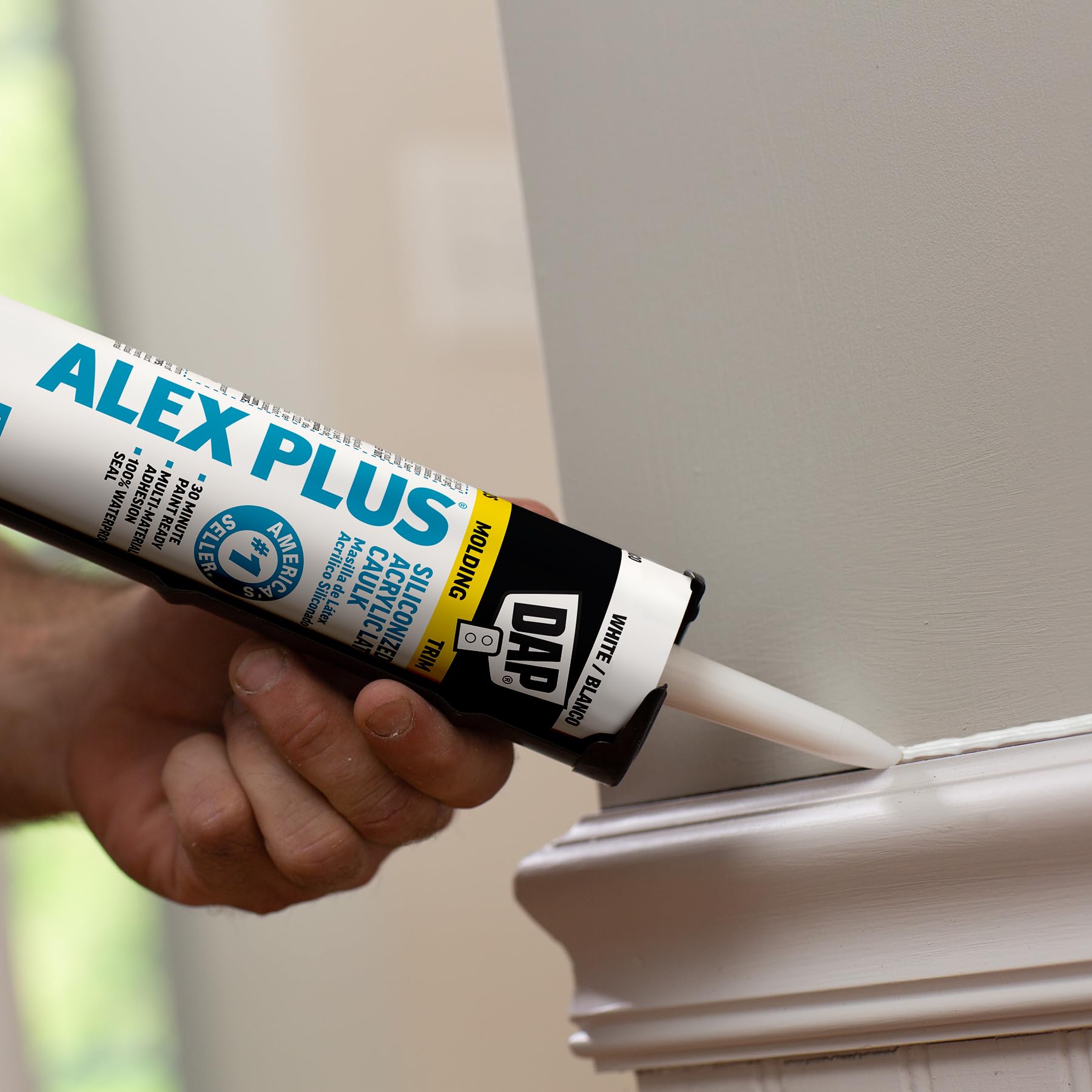 DAP INC 18152 10.1oz White Alex Plus Acrylic Latex Caulk with Silicone