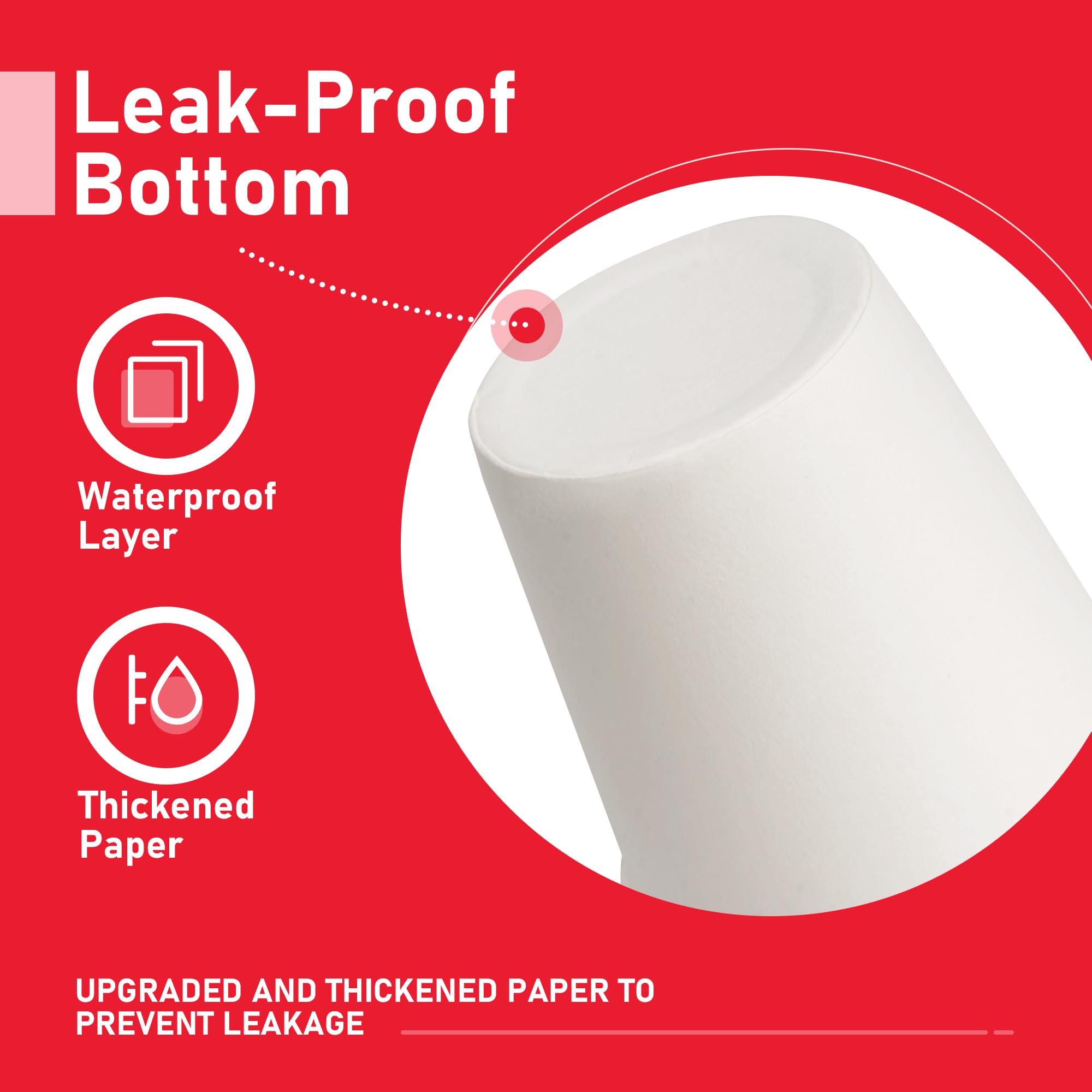 VPACKDUO 200 Pack 3 oz Bathroom Paper Cups, Small Bathroom Cups, Food-Safe Mouthwash Paper Cups, Leak-Free Small Disposable Coffee Cups for Daily Use, Travel and Camping