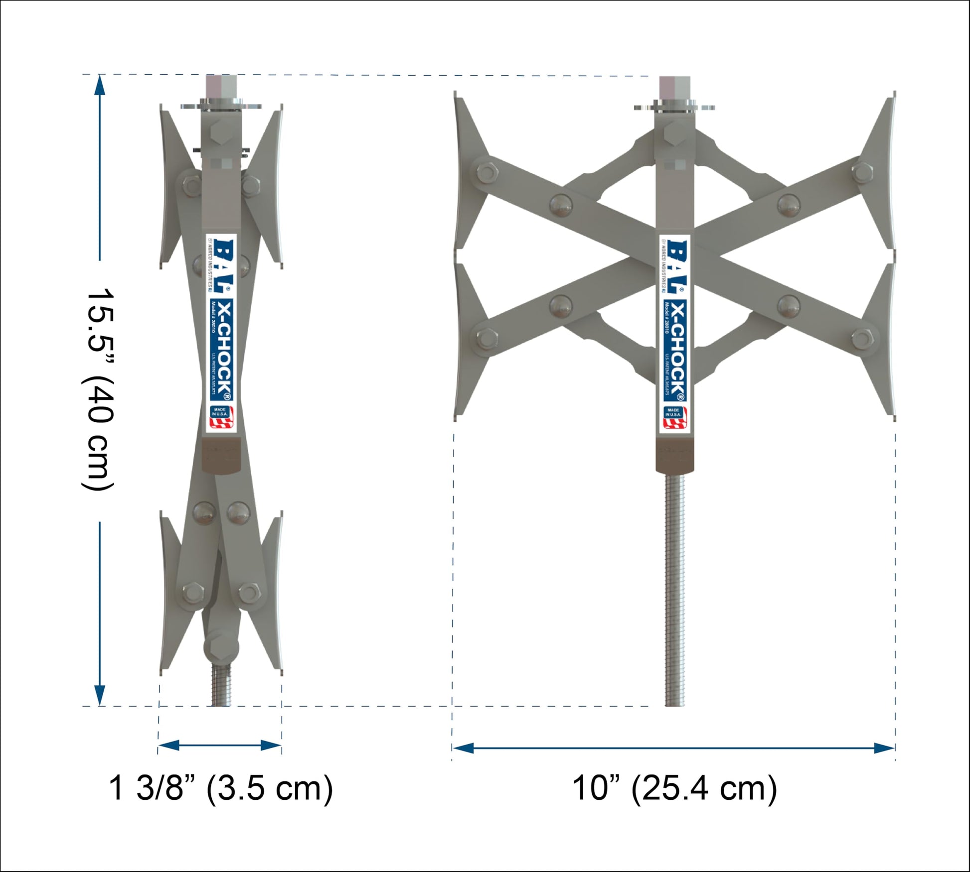 X-Chock Wheel Stabilizer - Pair - One Handle - 28012