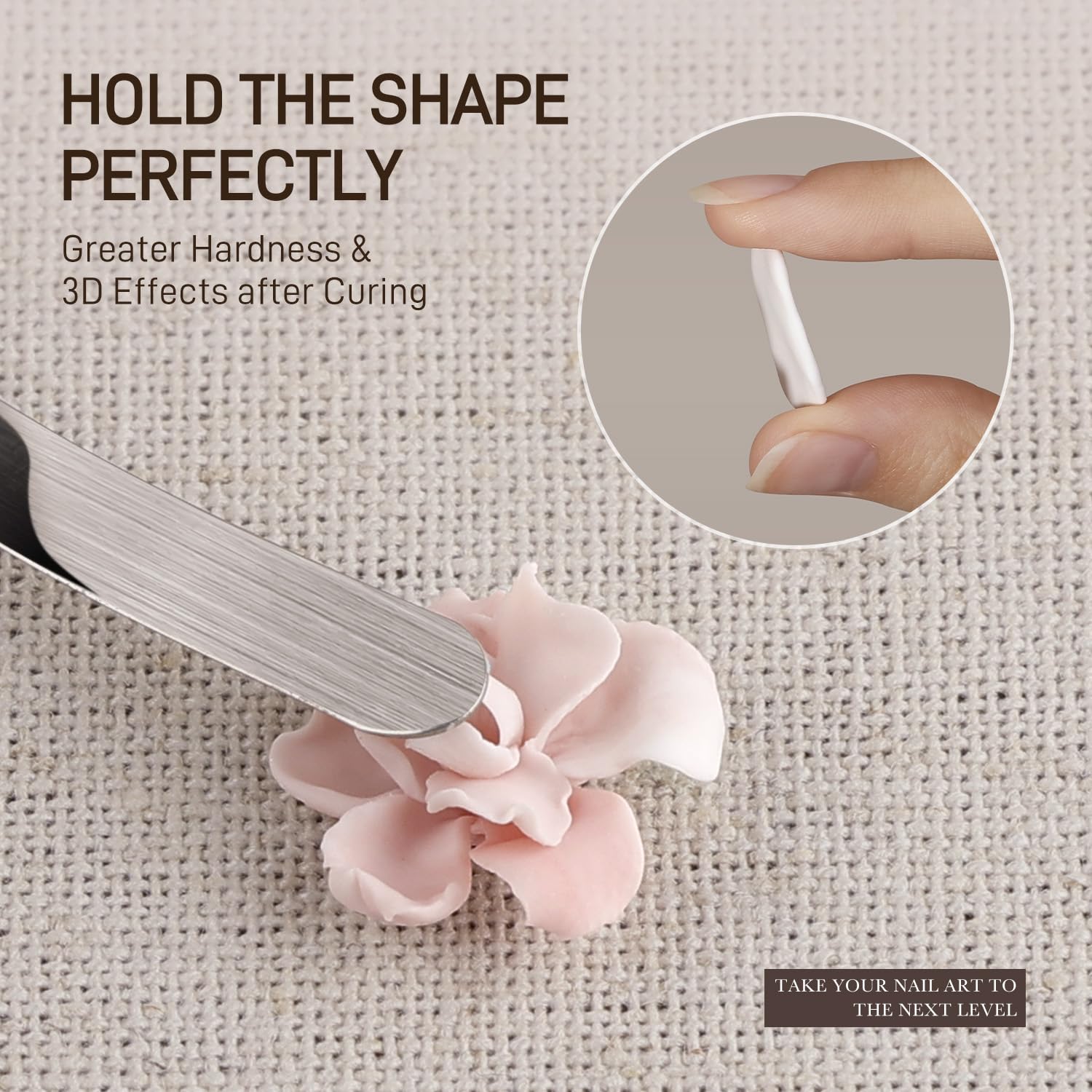GAOY White 3D Sculpting Gel for Nail Art, 15g Solid Nail Gel Non-Sticky Hard for Carving Molding and Building