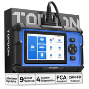 OBD2 Scanner TOPDON AD600S Diagnosegerät, Codeleser, Diagnosescanner für ABS/SRS/AT/Motor, 9 Reset-Dienste, Öl-/Brems-/BMS-/SAS-/DPF-/TPMS-/ETS-Reset/ABS-Entlüftung/Injektorcodierung, lebenslanges kostenloses Upgrade