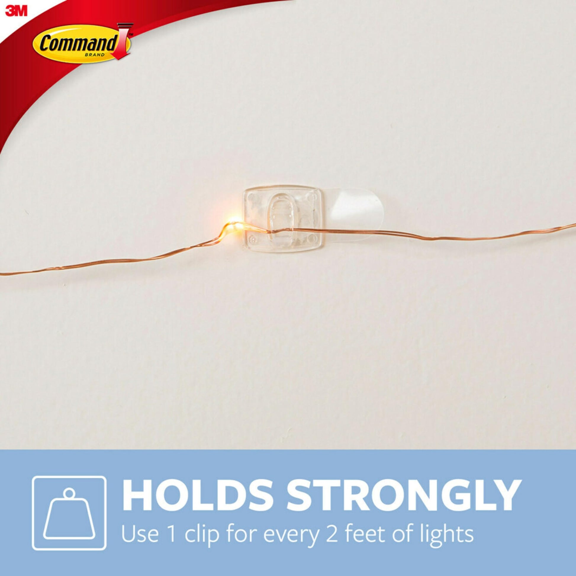 Command 17026CLR-ES Decorating Clips, Clear, 20-Clips (2 Pack)