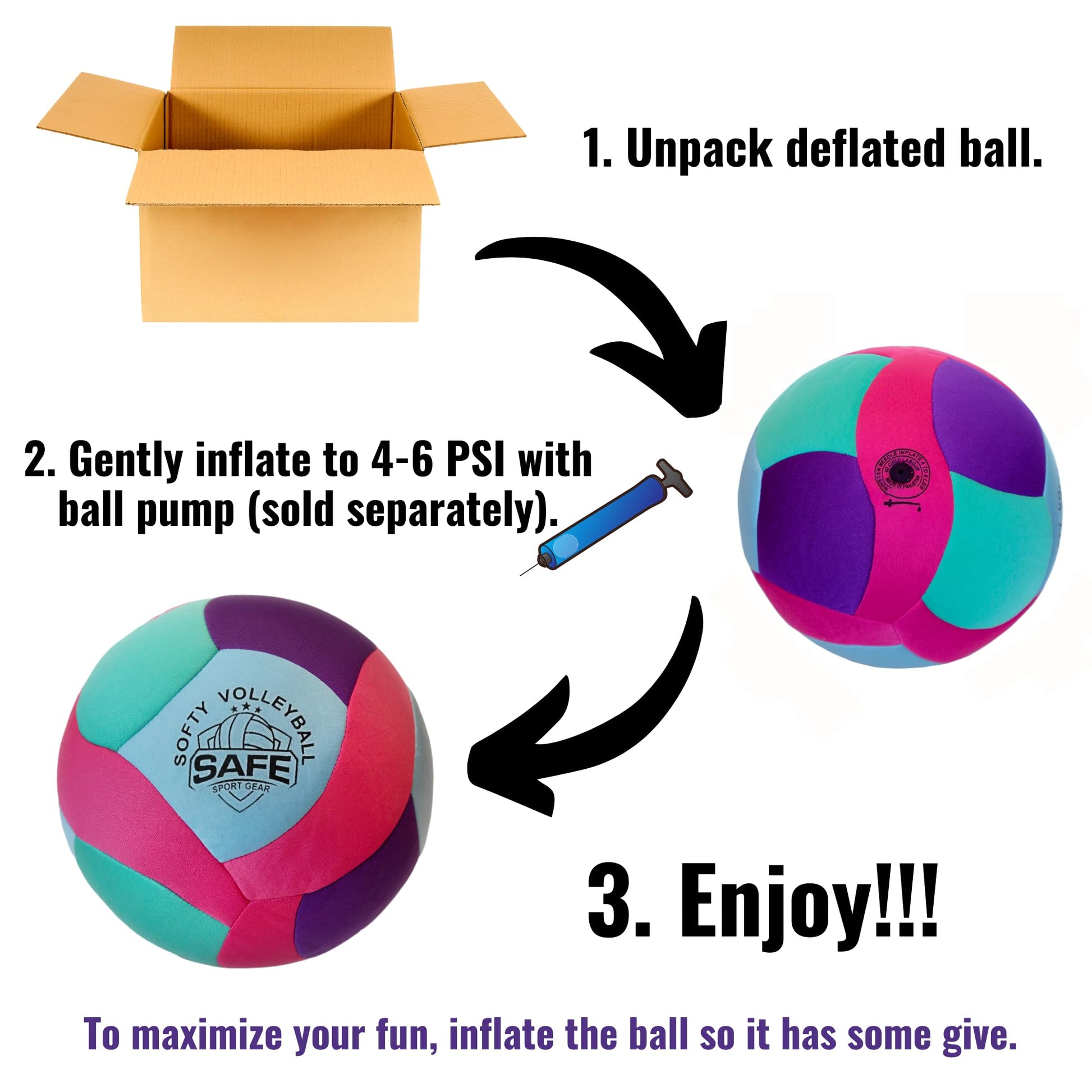 Softy Volleyball - Super Soft Designed for Pain-Free Play - Awesome Kids Indoor Ball with a Realistic Feel and Bounce - Perfect Ball for House (Softy Volleyball Teal)
