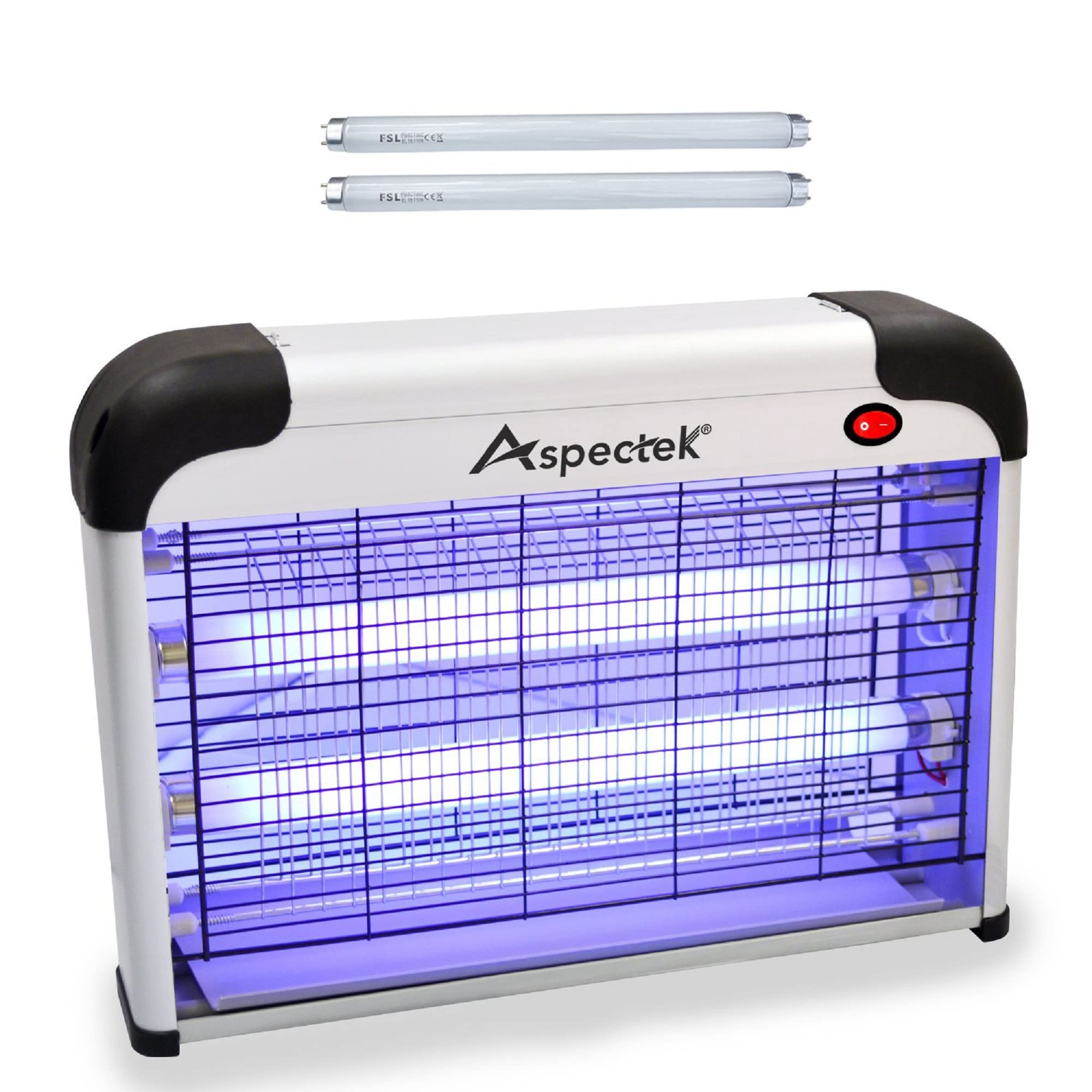 ASPECTEK Insect Killer, Bug Zapper, Powerful 20W Electronic Indoor Fly Zapper, Mosquito Killer-Indoor Use Including Free 2 Pack Replacement Bulbs