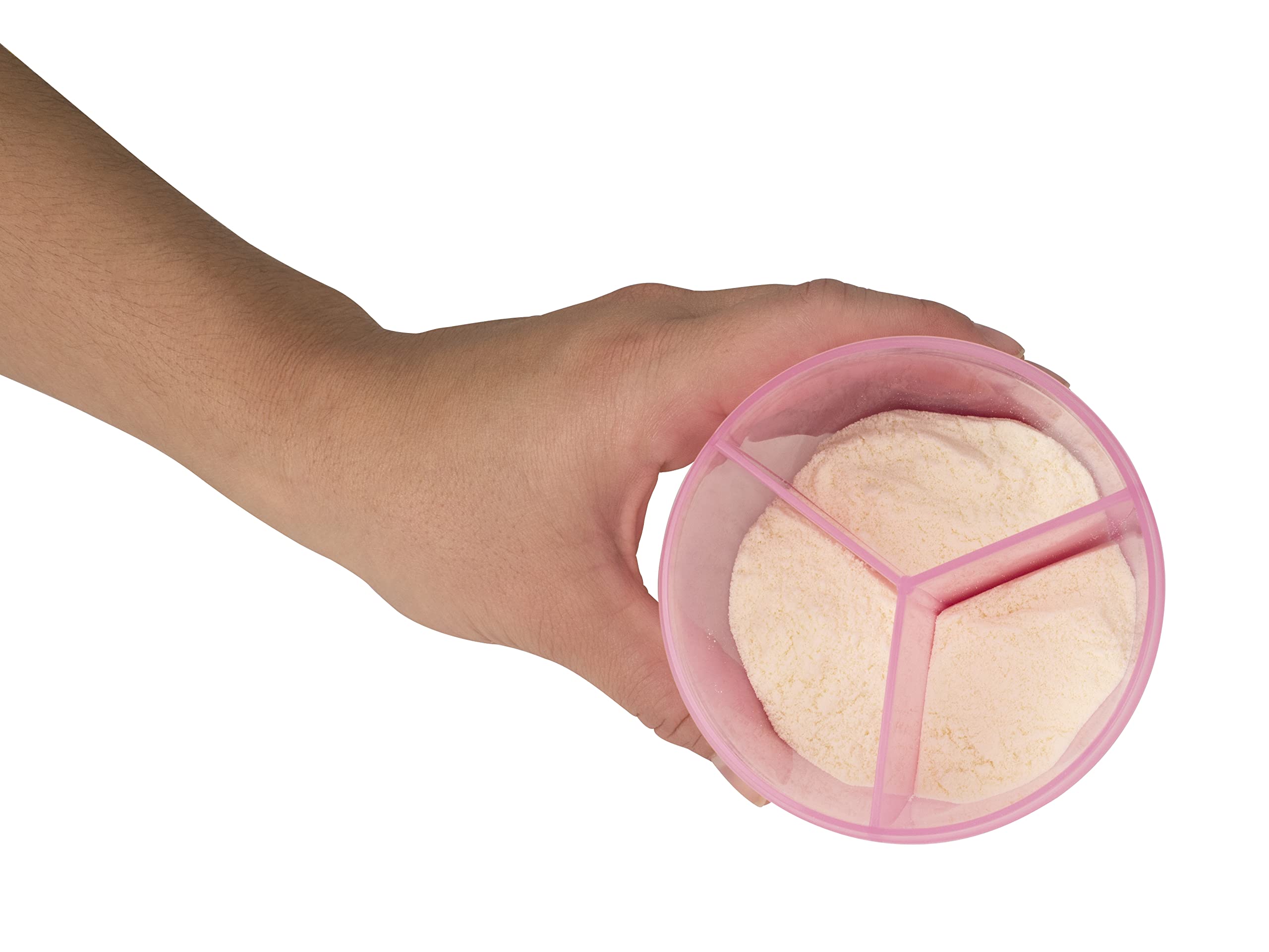 Dr. Brown's Baby Formula Dispenser with Snap-On Lid for On-the-Go Feedings,Milk Powder Dispenser for Traveling with Infant,Pink