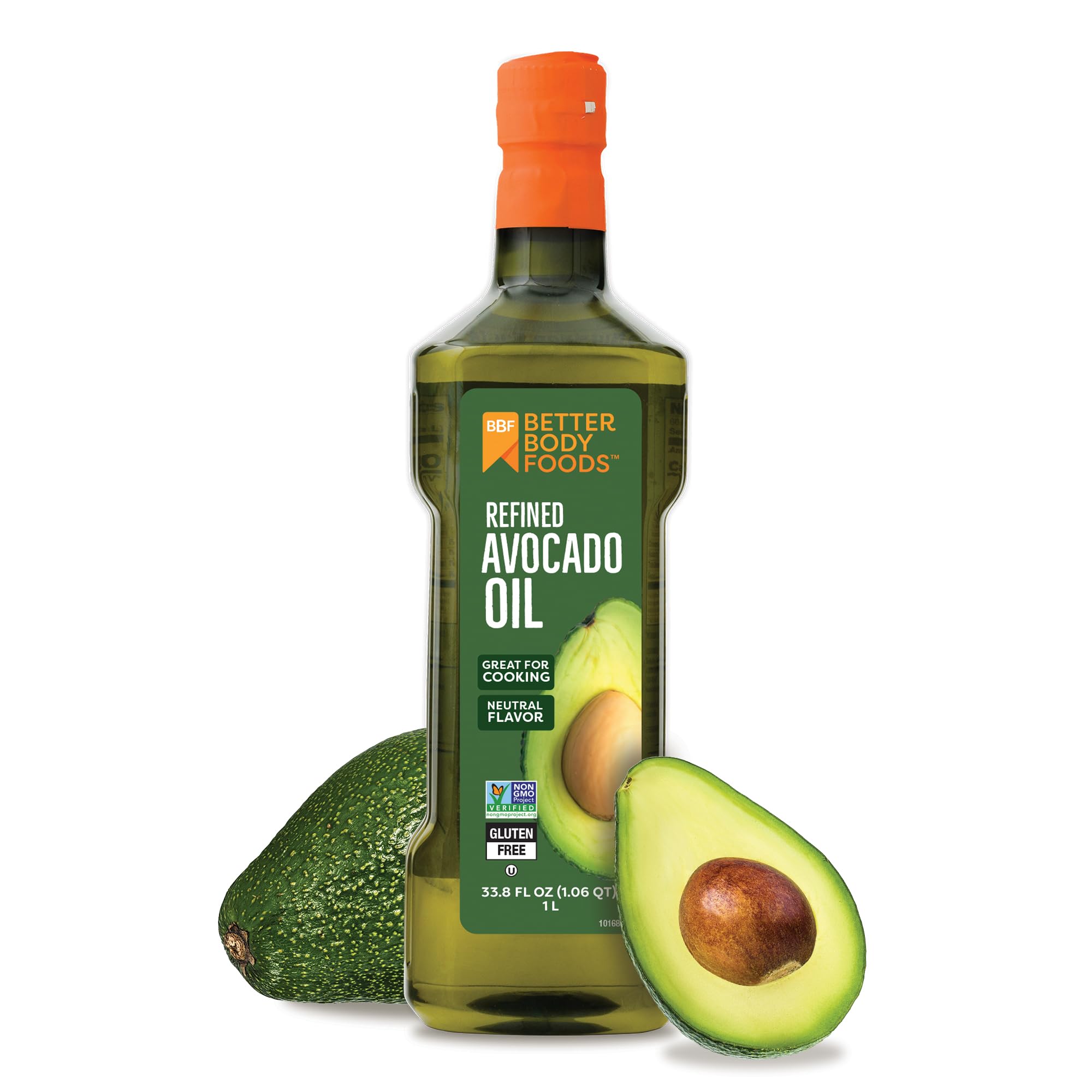 BetterBody Foods raffiniertes gentechnikfreies Speiseöl, Koscher, Keto- und Paleo-Diätfreundlich, Avocadoöl, 1 Liter, 33,8 fl oz