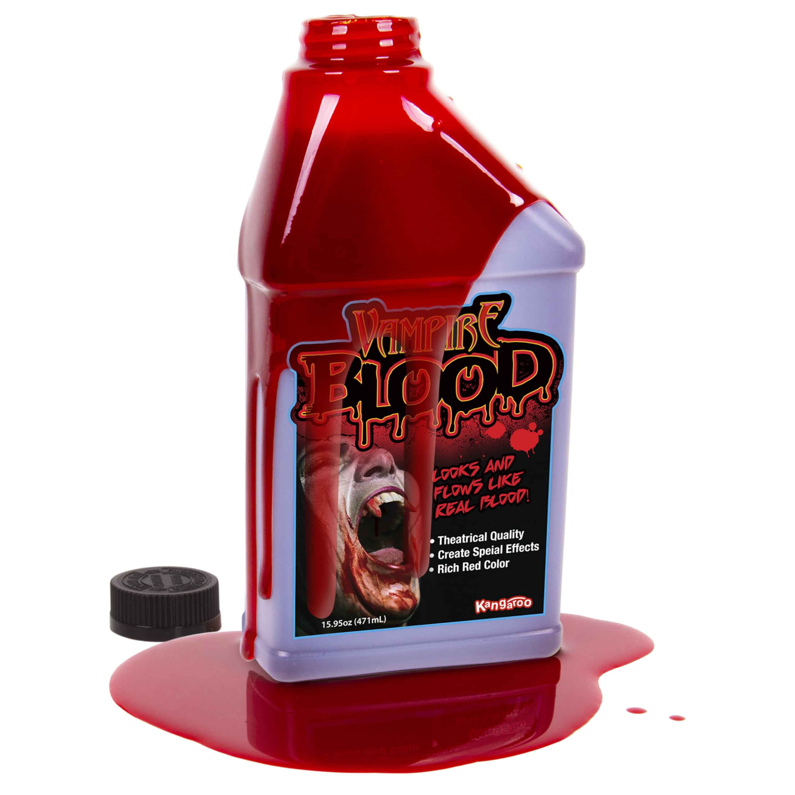 Kangaroo Fake Blood for Halloween, Special Effects Makeup, True Blood Color, 15.95 oz, Package May Vary