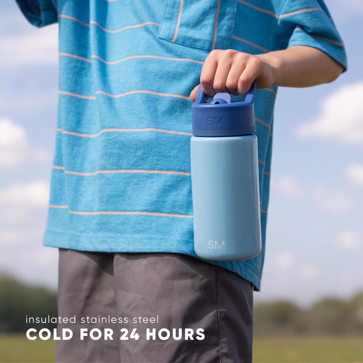 Simple Modern Kids Summit Water Bottle with Straw Lid | Disney Princess 14oz Stainless Steel Cup Insulated Tumbler for Girls, School | Princess Rainbows