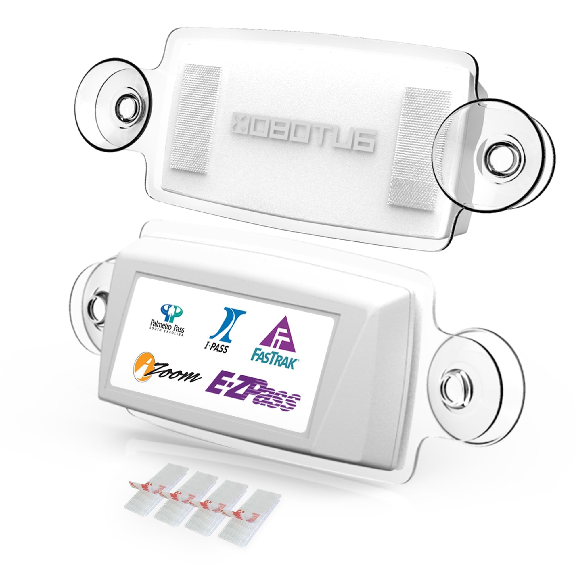 AutoBoxClub حامل بطاقة EZ Pass لمعظم الولايات الأمريكية - واقي من الأشعة فوق البنفسجية، سهل التركيب والإزالة، يناسب جميع بطاقات المرور الرئيسية