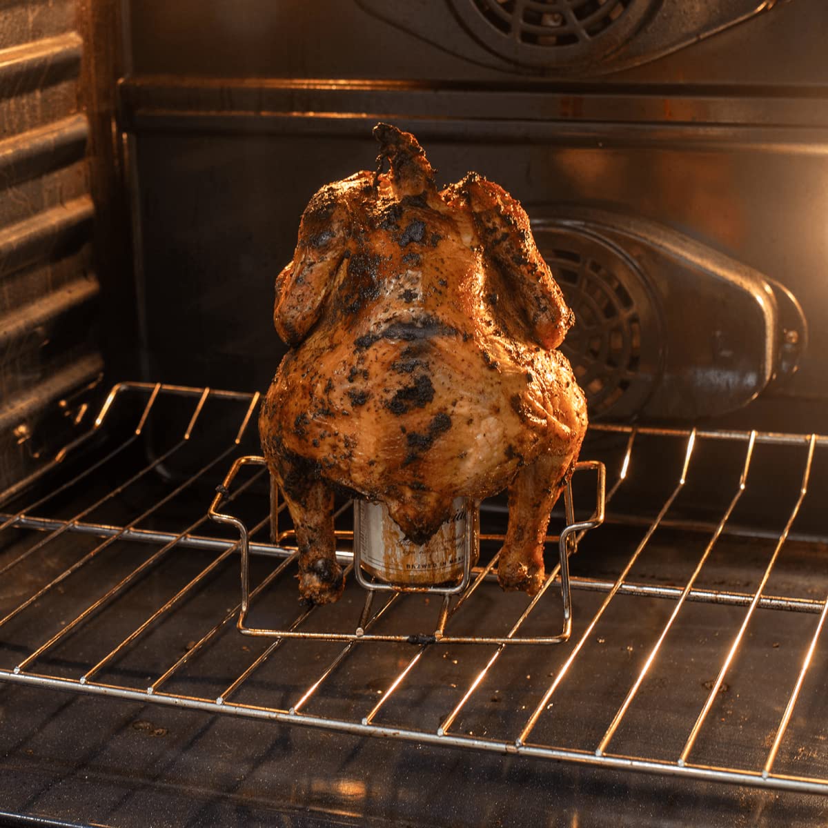 Koohere Beer Can Chicken Holder for Grill and Smoker, Premium Grade Stainless Steel Beer Chicken Stand with Handle