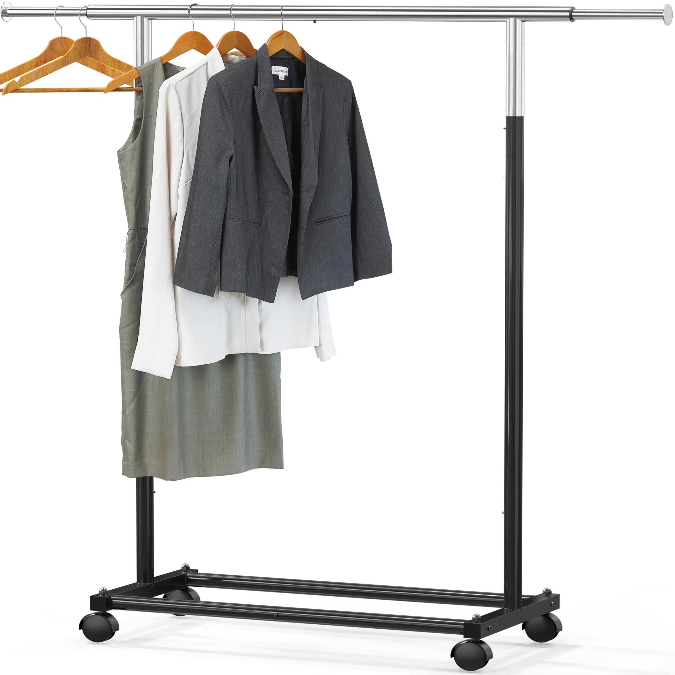 Simple Houseware Kleiderständer mit Standardstange, Schwarz