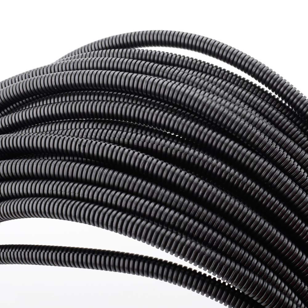 ZhiYo 100 قدم 1/4 بوصة سلك تلوح في الأفق، أنابيب مقسمة، قناة سلكية للسيارات، غطاء مرن