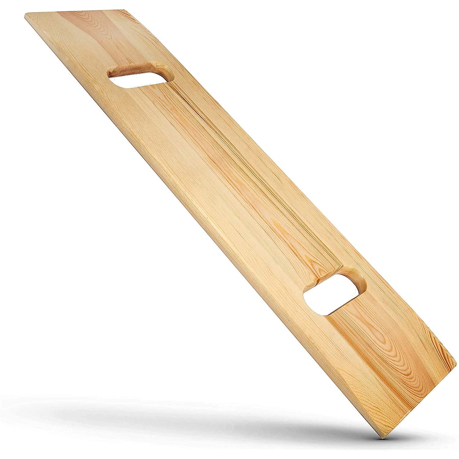 DMI Transfer Board and Slide Board, FSA Eligible, Made of Heavy-Duty Wood for Patient, Senior and Handicap Move Assist and Slide Transfers, Holds up to 440 Pounds, 2 Cut out Handles, 30 x 8 x 1