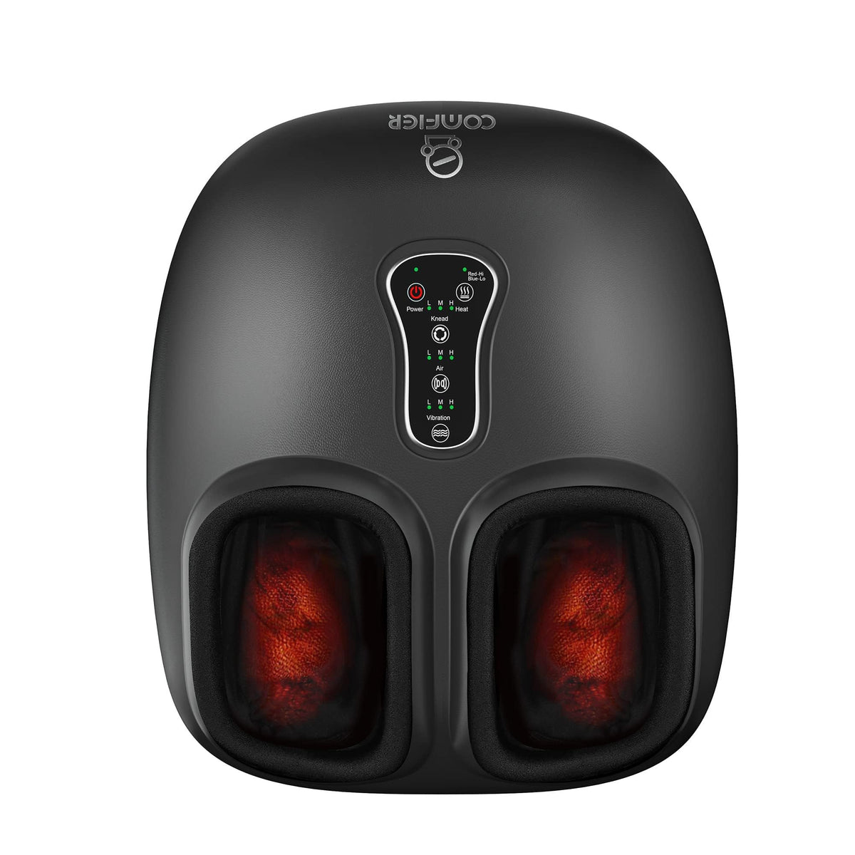COMFIER Shiatsu-Fußmassagegerät mit Wärme, Vibration, Rollkompressions-Fußmassagegerät bei Plantarfasziitis, Neuropathie-Schmerzen, Geschenke für Sie und Ihn, passend bis Größe 47, mehrere Modi