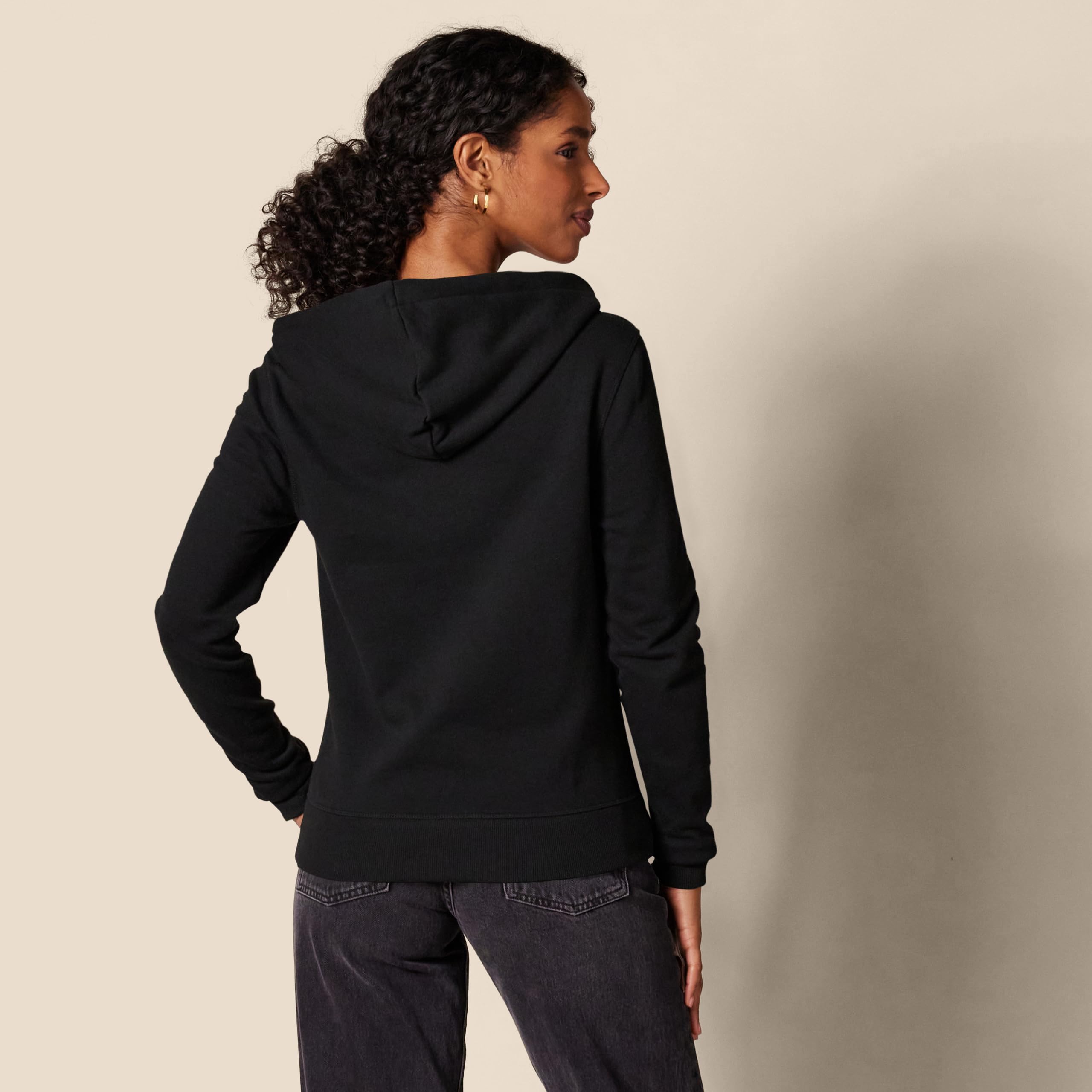 Amazon Essentials Women's Fleece Full-Zip Hoodie (Available in Plus Size), Black, X-Large