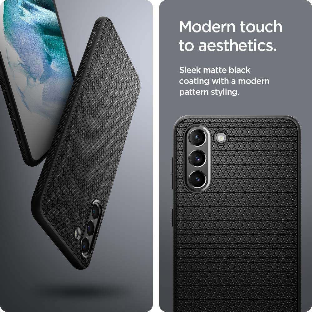 Spigen Liquid Air [Military Grade] Designed for Galaxy S21 Case (2021) - Matte Black