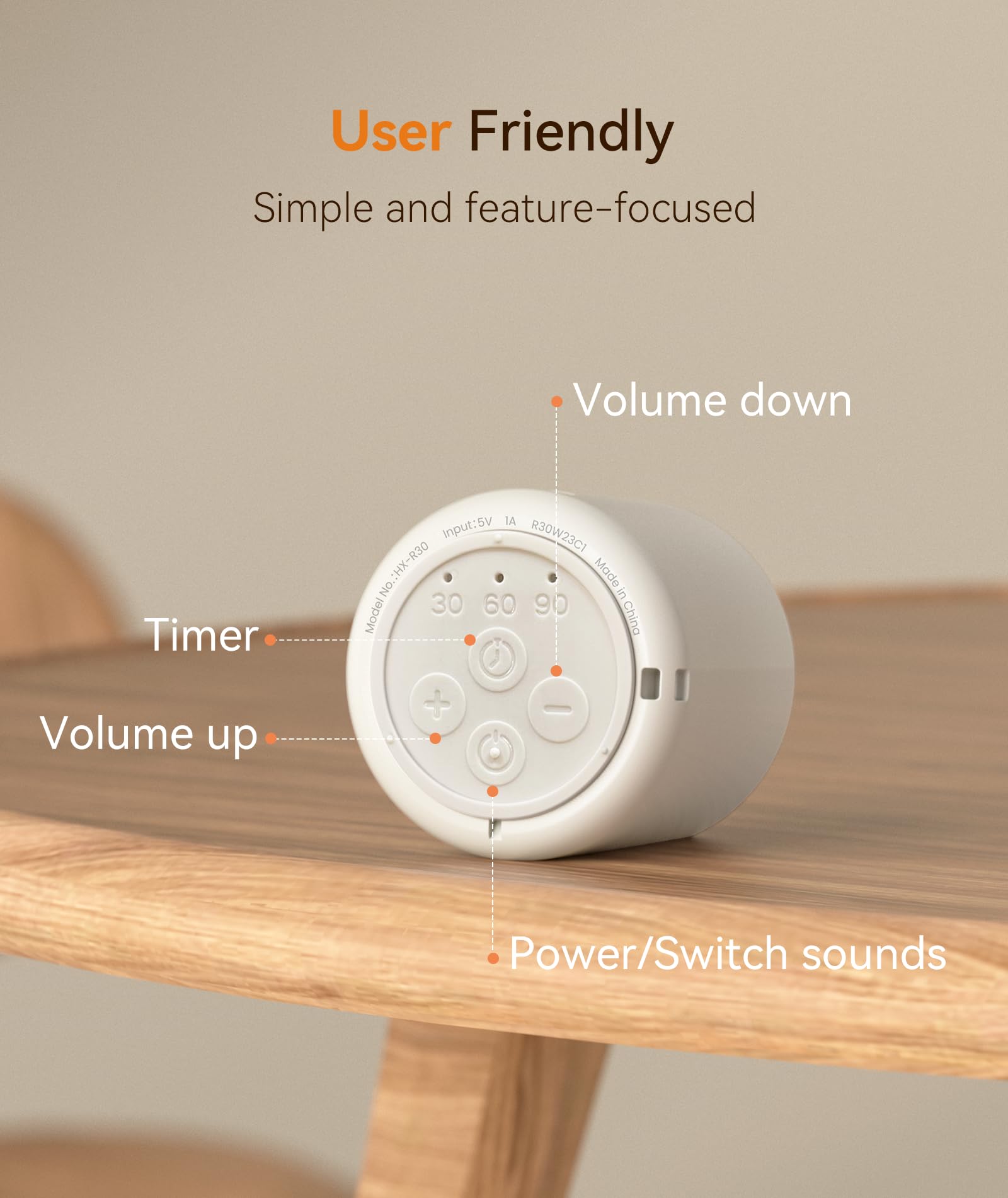 Dreamegg Portable White Noise Machine - Travel Sound Machine for Sleep, Features Powerful Battery, Egg-Sized, 16 Nature Sounds, Timer, Sound Machine for Baby Adults Office Privacy Home Gift
