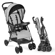 Kolcraft Cloud Plus Lightweight Umbrella Stroller for Toddlers with Reclining Seat, Large Storage Basket, Canopy, Infant & Parent Trays, Compact Fold for Summer Travel, Durable Frame, Slate Gray
