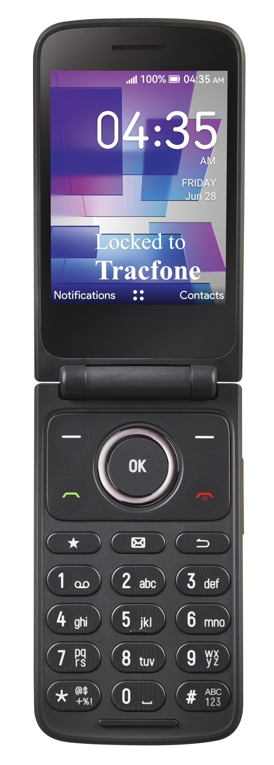 Tracfone, TCL FLIP 3, 16GB, Prepaid-Smartphone, Steingrau, 5MP Videofähige Kamera, Gesperrt