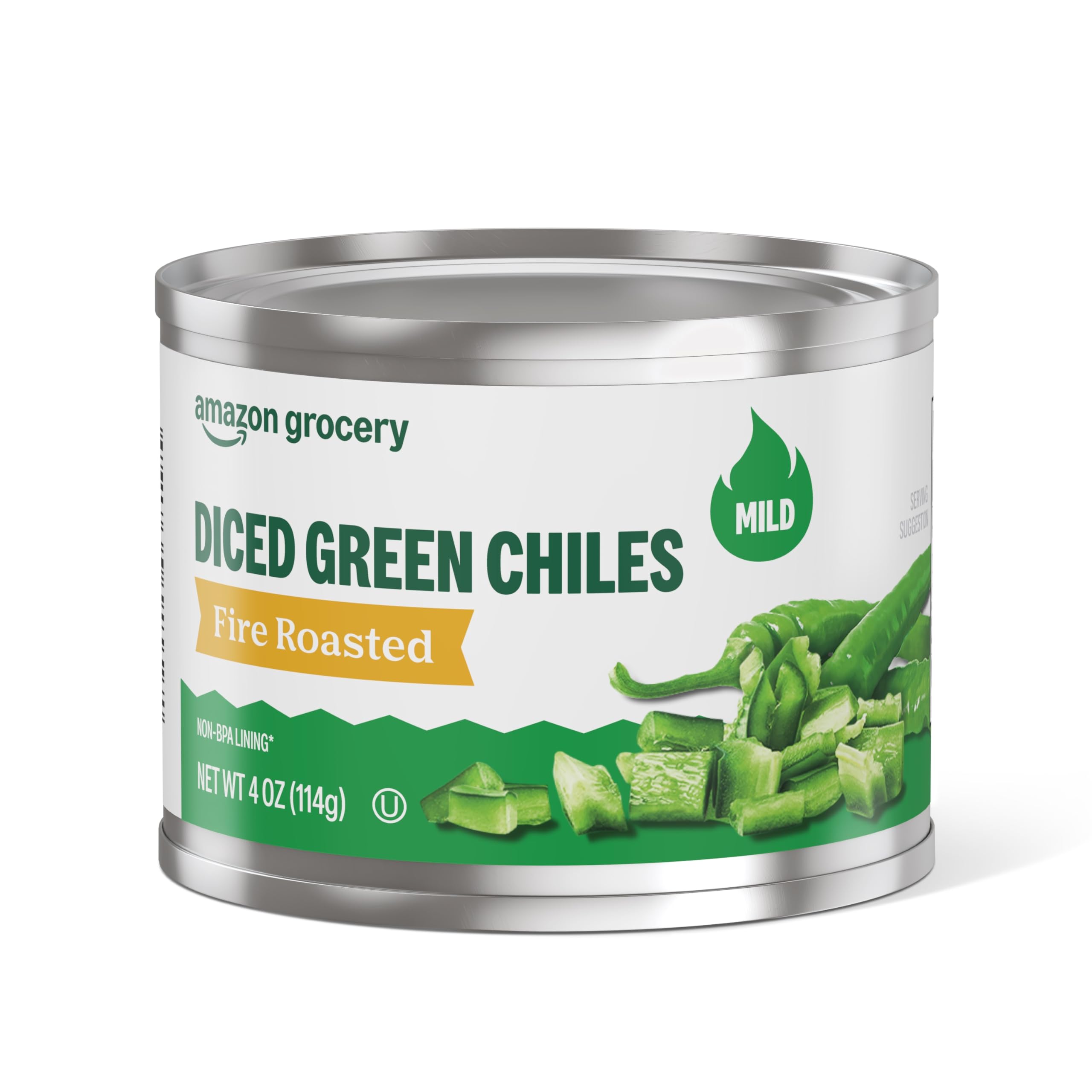 Grocery, Fire Roasted Diced Green Chiles, Mild, 4 Oz (Previously Fresh, Packaging May Vary)