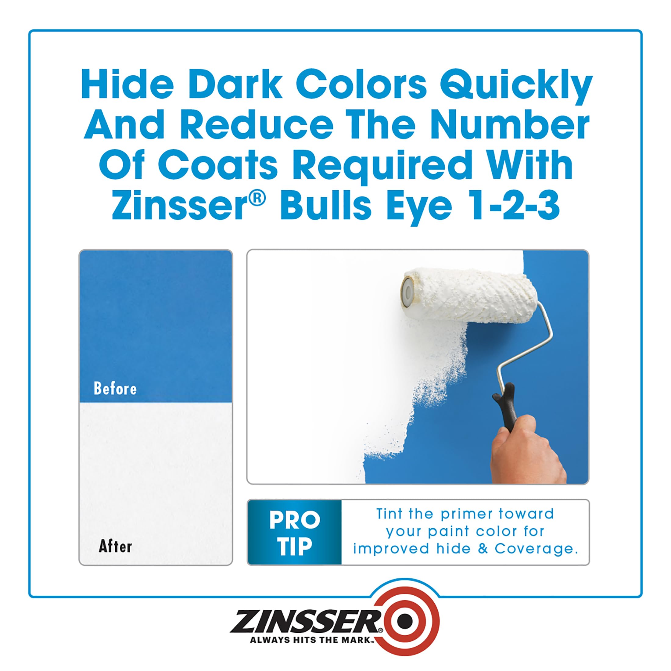 1 Quart Bulls Eye 1-2-3 Primer Sealer Stain Killer