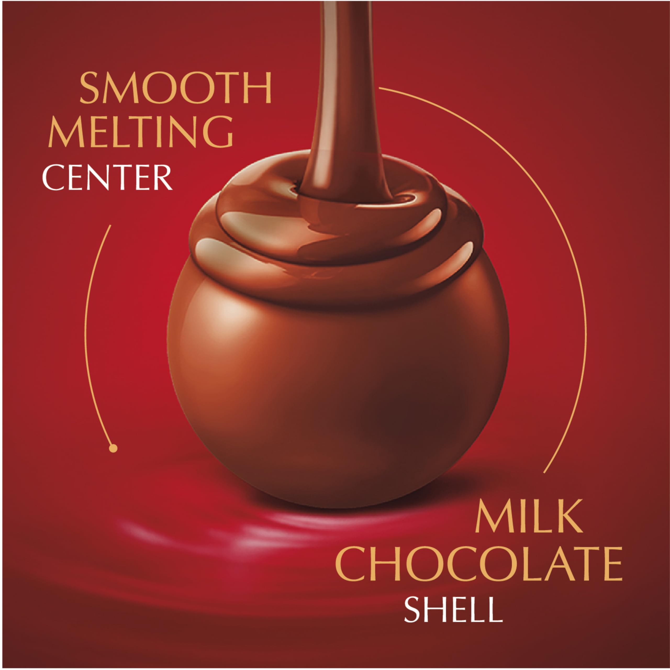 Lindt LINDOR Milk Chocolate Candy Truffles, Halloween Candy, 25.4 oz., 60 Count
