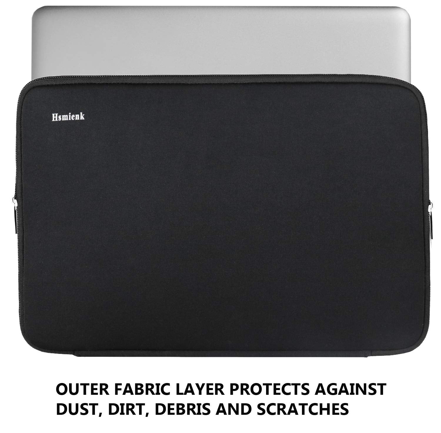 Laptop Sleeve 15.6 Inch, Durable Shockproof Protective Cover Flip Case Briefcase Carrying Computer Bag Case Compatible with 15.6 Inch HP, ASUS, Lenovo, Acer, Notebook, Computer, Black