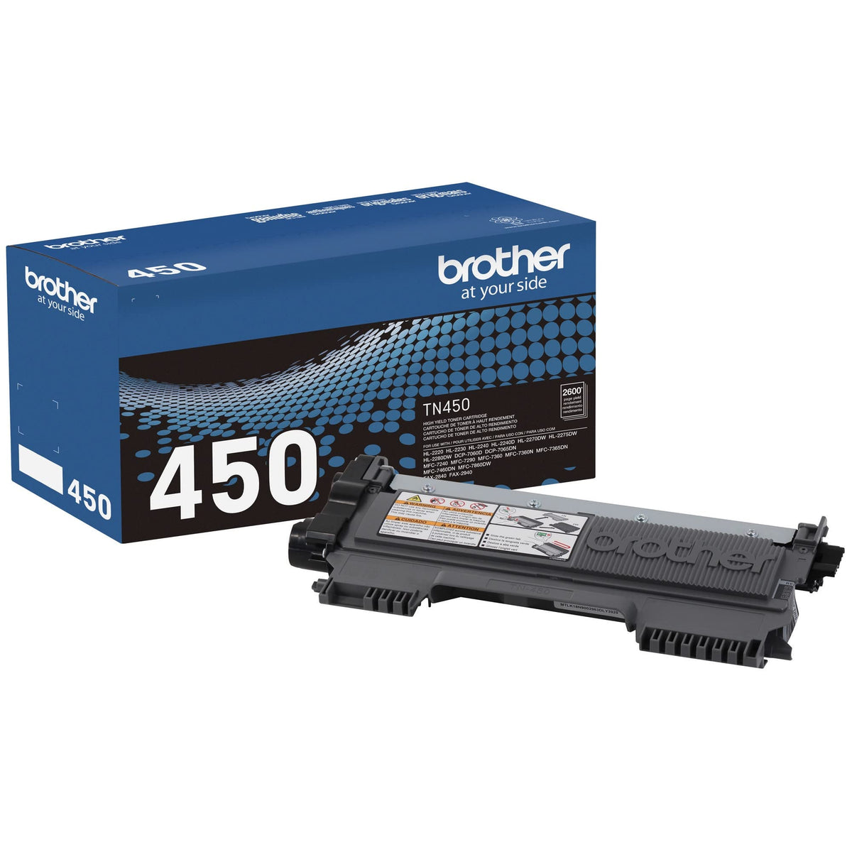 Brother Original High-Yield Tonerkartusche, TN450, Ersatz-Schwarzer Toner, Seitenleistung bis zu 2.600 Seiten