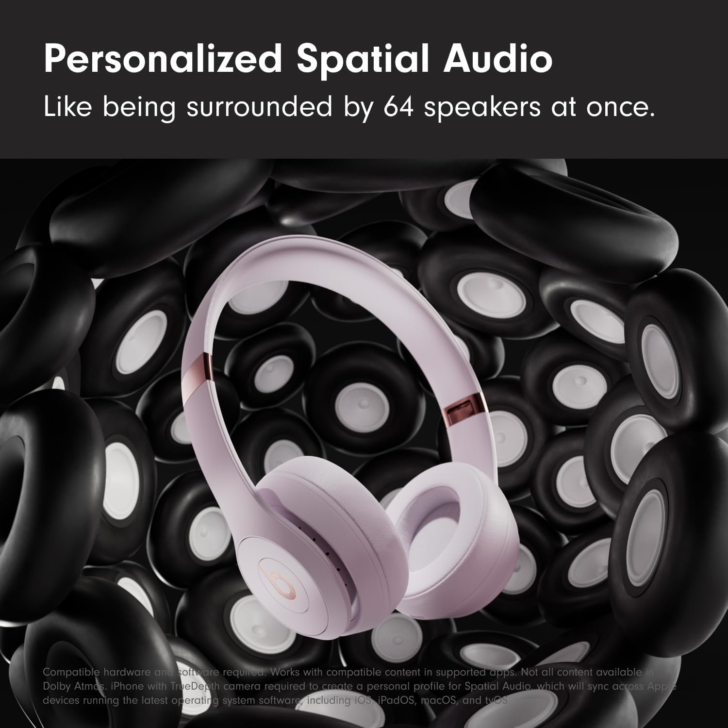 Beats Solo 4 - Wireless Bluetooth On-Ear Headphones, Cloud Pink (Renewed Premium)