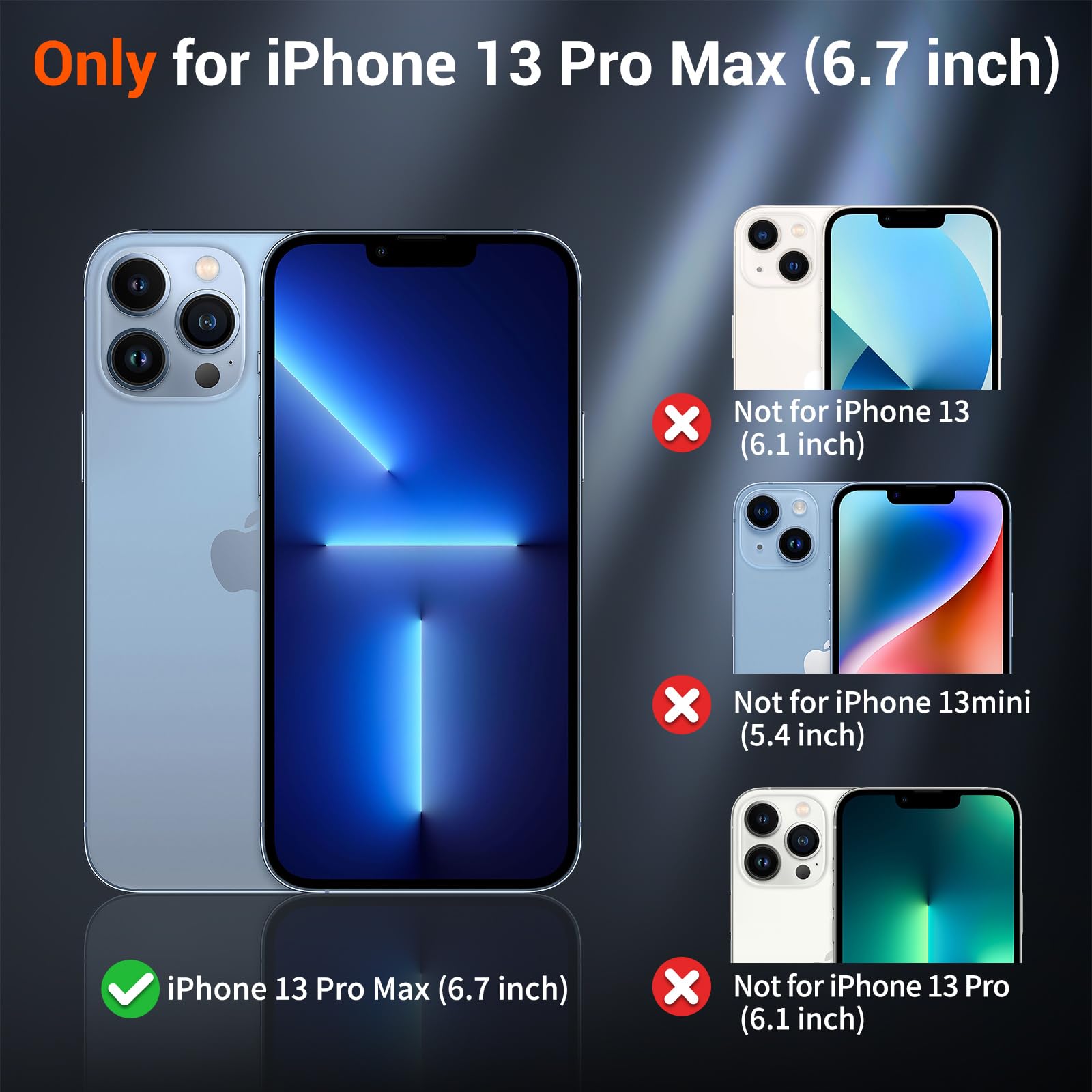 SUPFINE Magnetic for iPhone 13 Pro Max Case (Compatible with MagSafe) (Military Grade Drop Protection) Translucent Matte Shockproof Phone Cover,Black