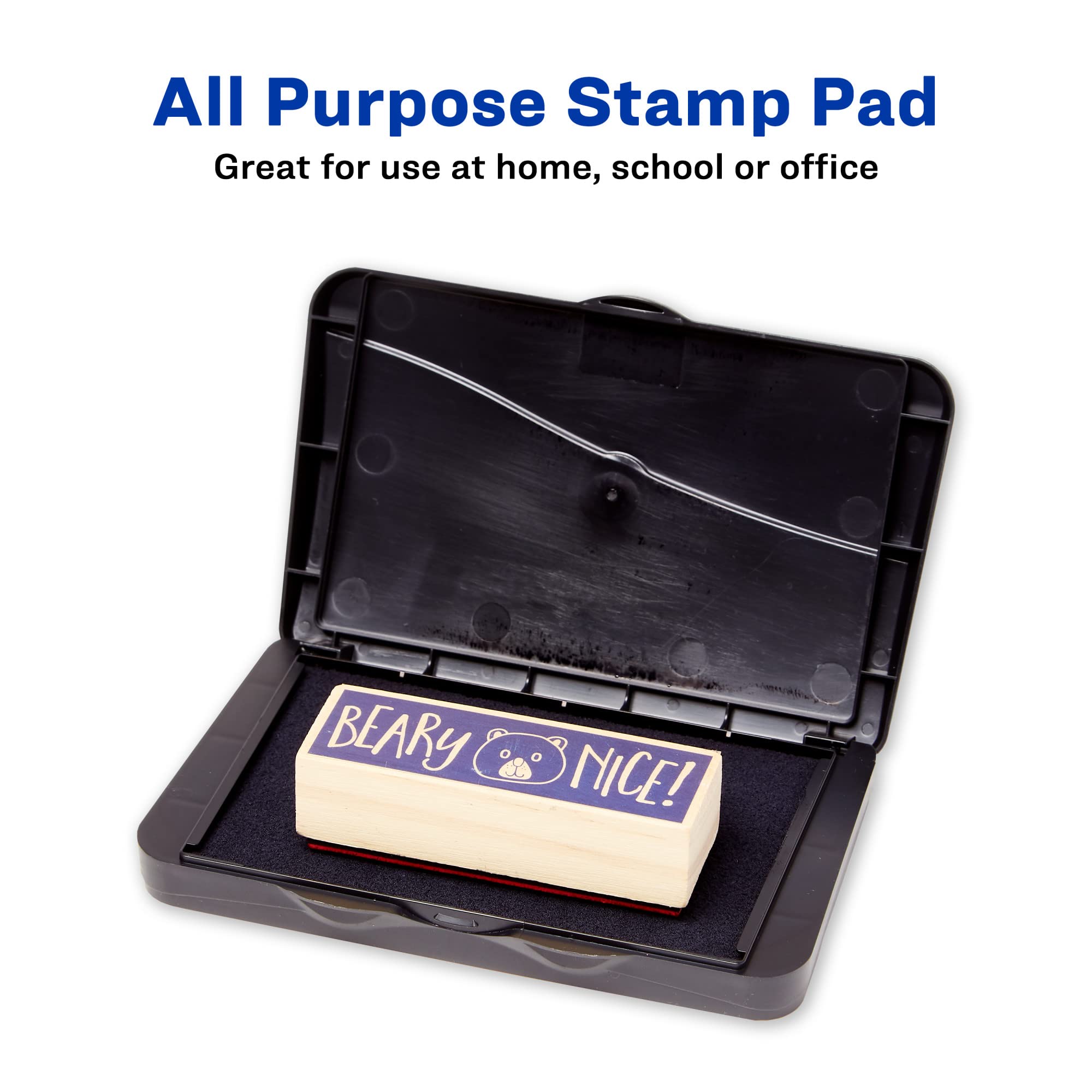 Avery Carter's Foam Stamp Pad, 2.75 x 4.25 Inch, Black, 1 Pad (21381)