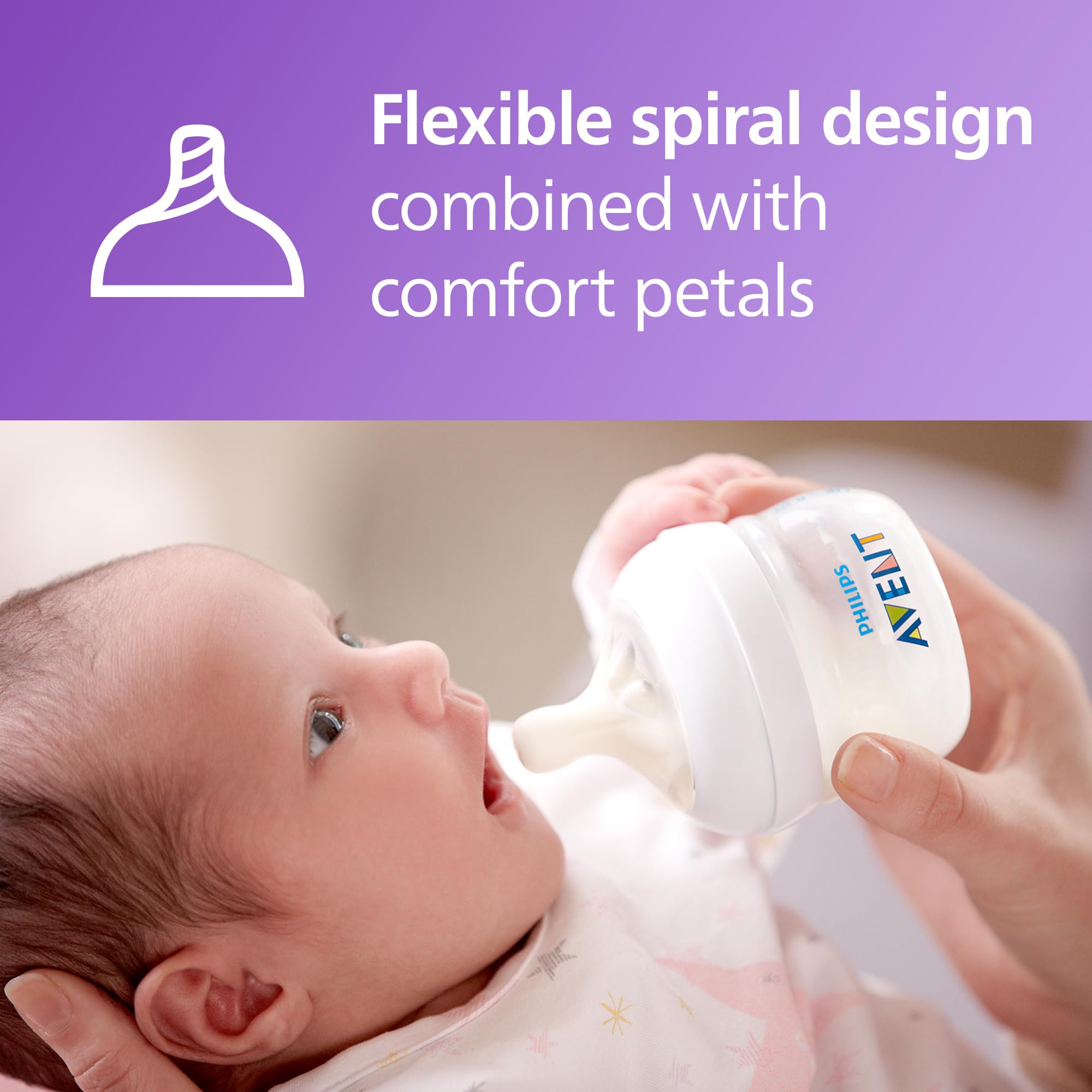 Philips Avent Natural First Flow Nipple, 4 Pack, SCF657/43