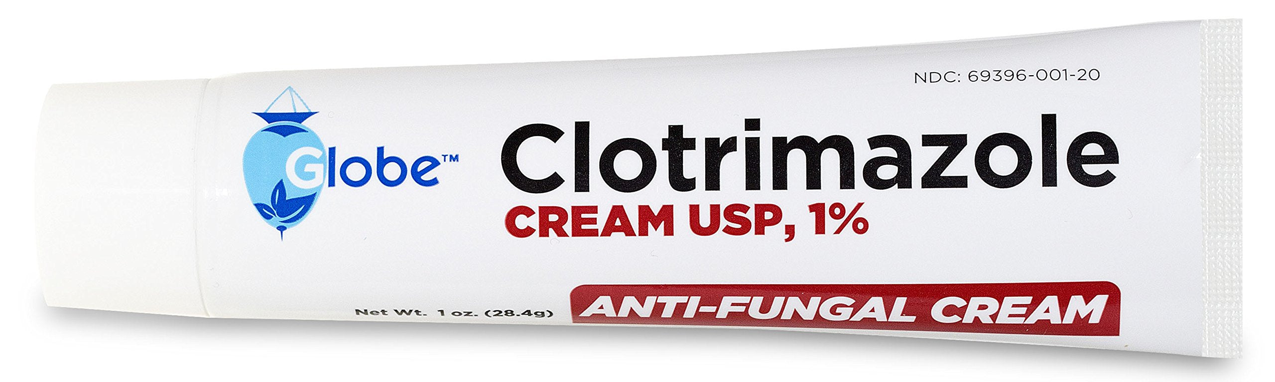 Globe Clotrimazole Antifungal Cream 1% USP (1 oz), Anti Fungal Treatment, Relieves Itching, Burning, Cracking and Scaling Associated Athletes Foot, Jock Itch, Ringworm and More