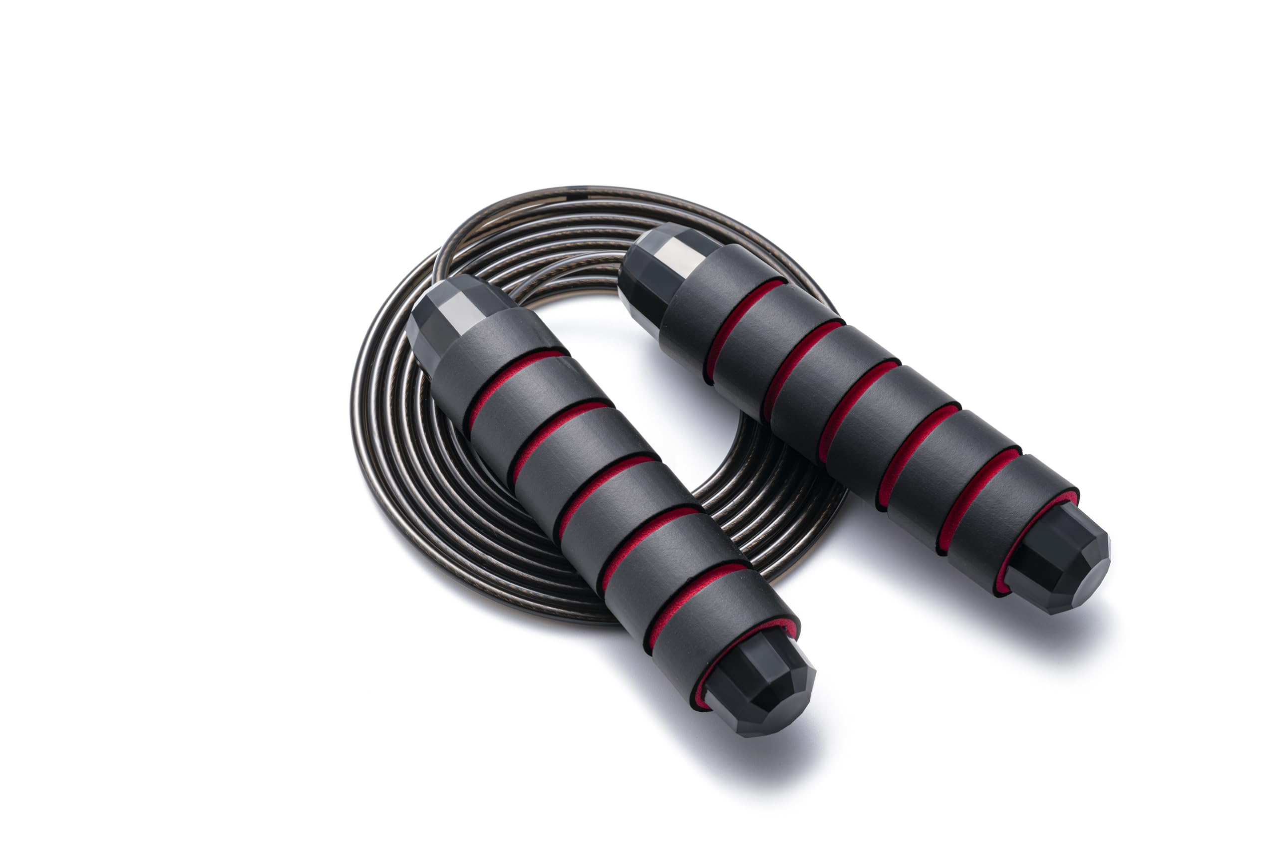 BOOMIBOO Jump Rope, Adjustable Jump Ropes,Skipping Rope Tangle-Free Rapid Speed with Ball Bearings for Women Men Kids,Exercise & Slim Body Jumprope at Home School Gym
