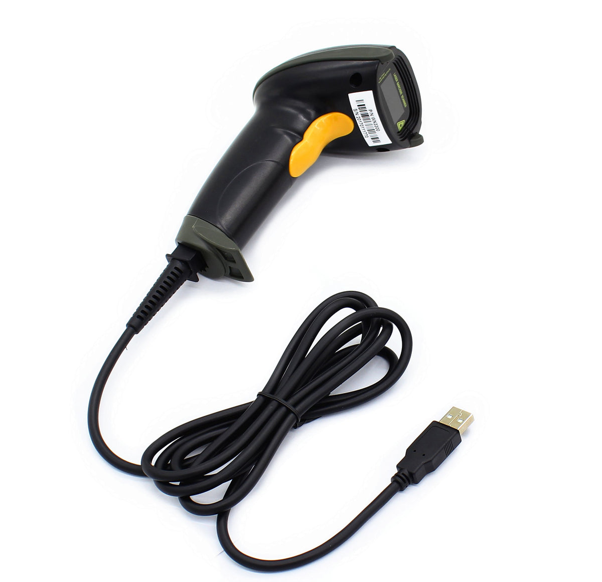 WoneNice USB Laser Barcode Scanner Kabelgebundener Handheld-Barcodescanner Lesegerät Schwarz