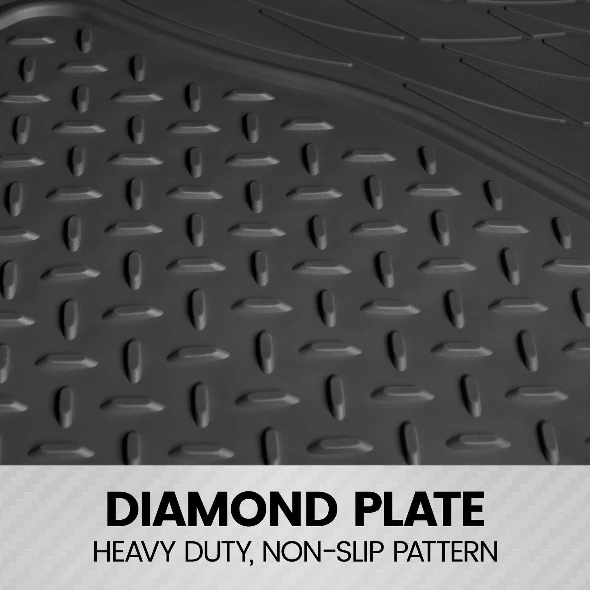 BDK Heavy Duty Rubber Cargo Mat Liner - All-Weather Trunk Protection, Trim-to-Fit Design for Cars, SUVs, Vans & Trucks - Non-Slip, Waterproof, Durable Cargo Floor Liner - 54" x 43.5" x 0.25" - Black