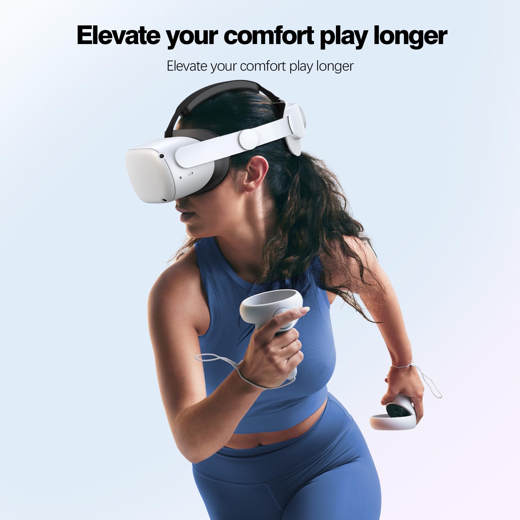 VZNEK Head Strap Compatible with Oculus Quest 2,Meta Quest 2 Accessories Adjustable Elite Strap Replacement for Enhanced Comfort Support and Gaming Immersion in VR (Without Battery)