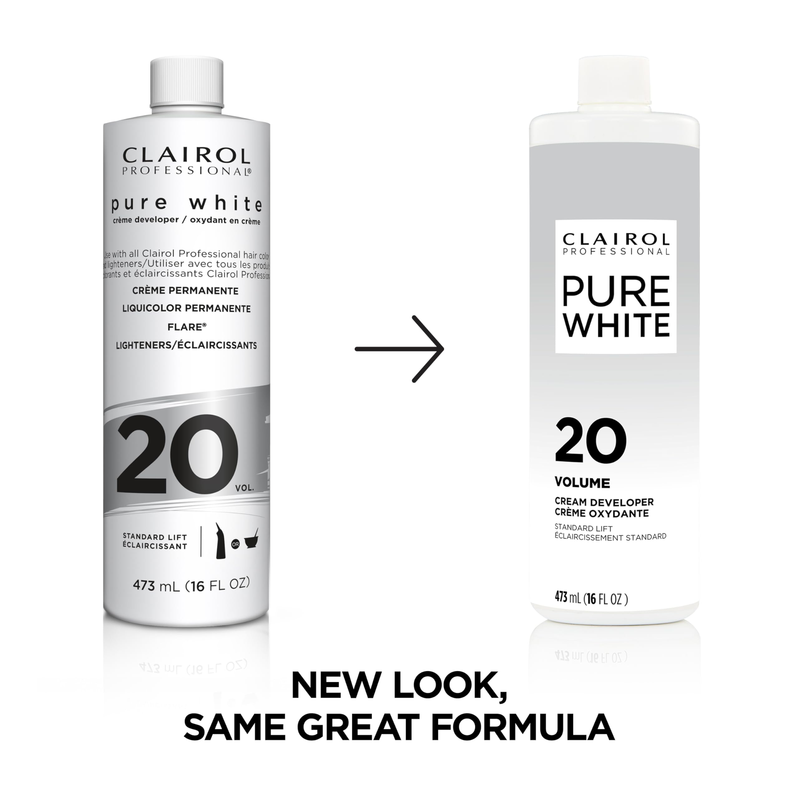 Clairol Professional Pure White 20 volume Crème Developer, 16 oz (Pack of 1)
