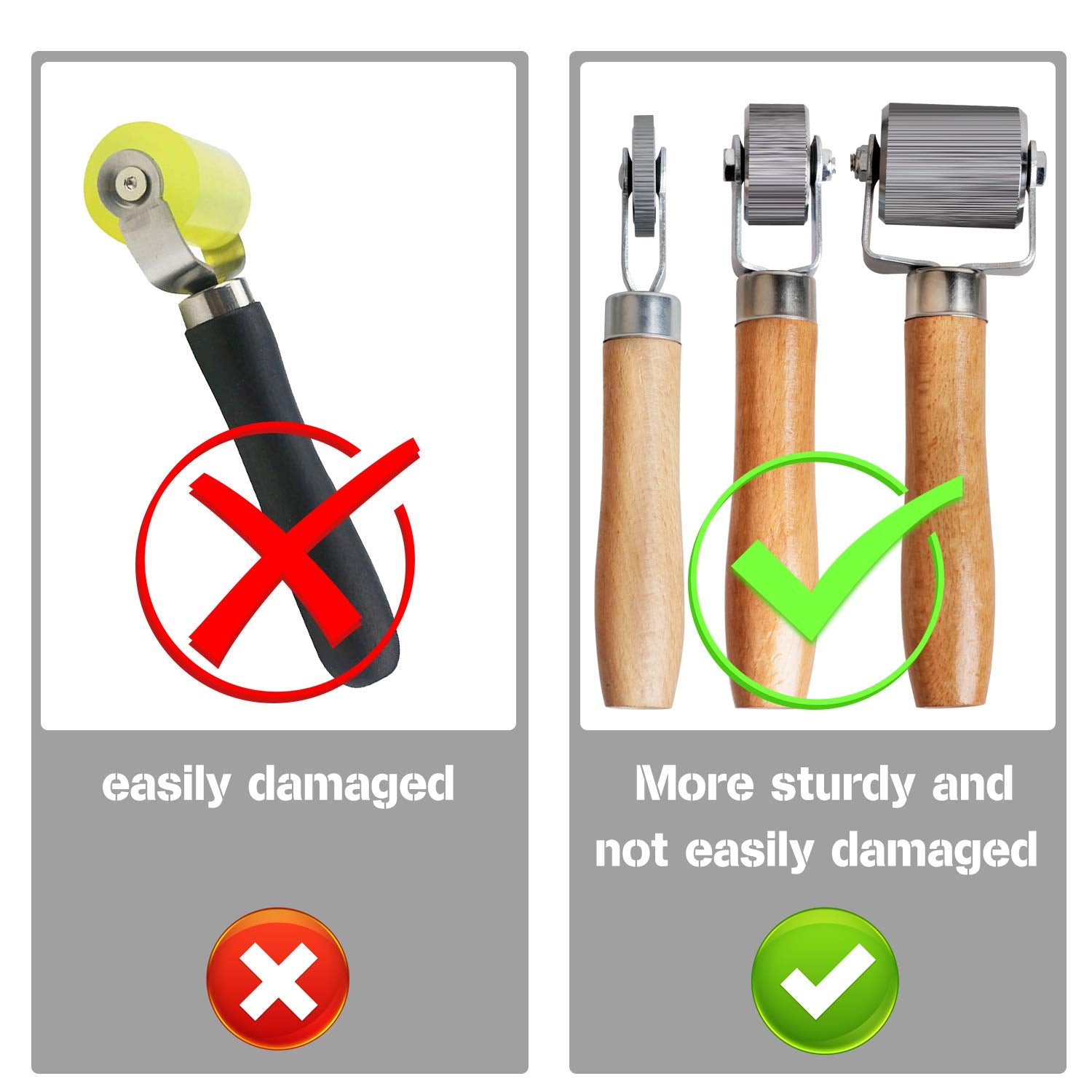 Car Sound Deadening Roller Metal Installation Tool 3 Pcs for Auto Noise Roller Car Sound Deadener Application Installation Tool Rolling Wheel Interior Accessories