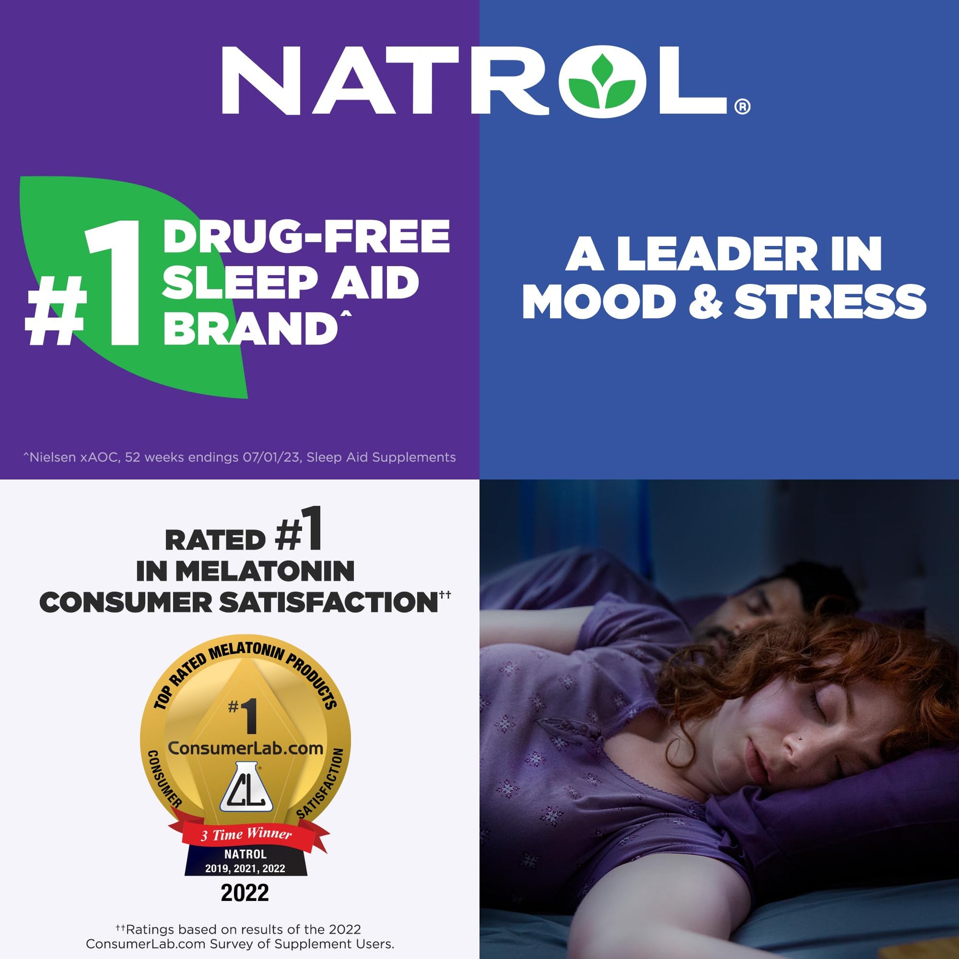 Natrol Melatonin 5mg Fast Dissolve Tablets, Sleep Support Supplements for Adults, Strawberry Flavor, 200 Tablets, Up to 200 Day Supply