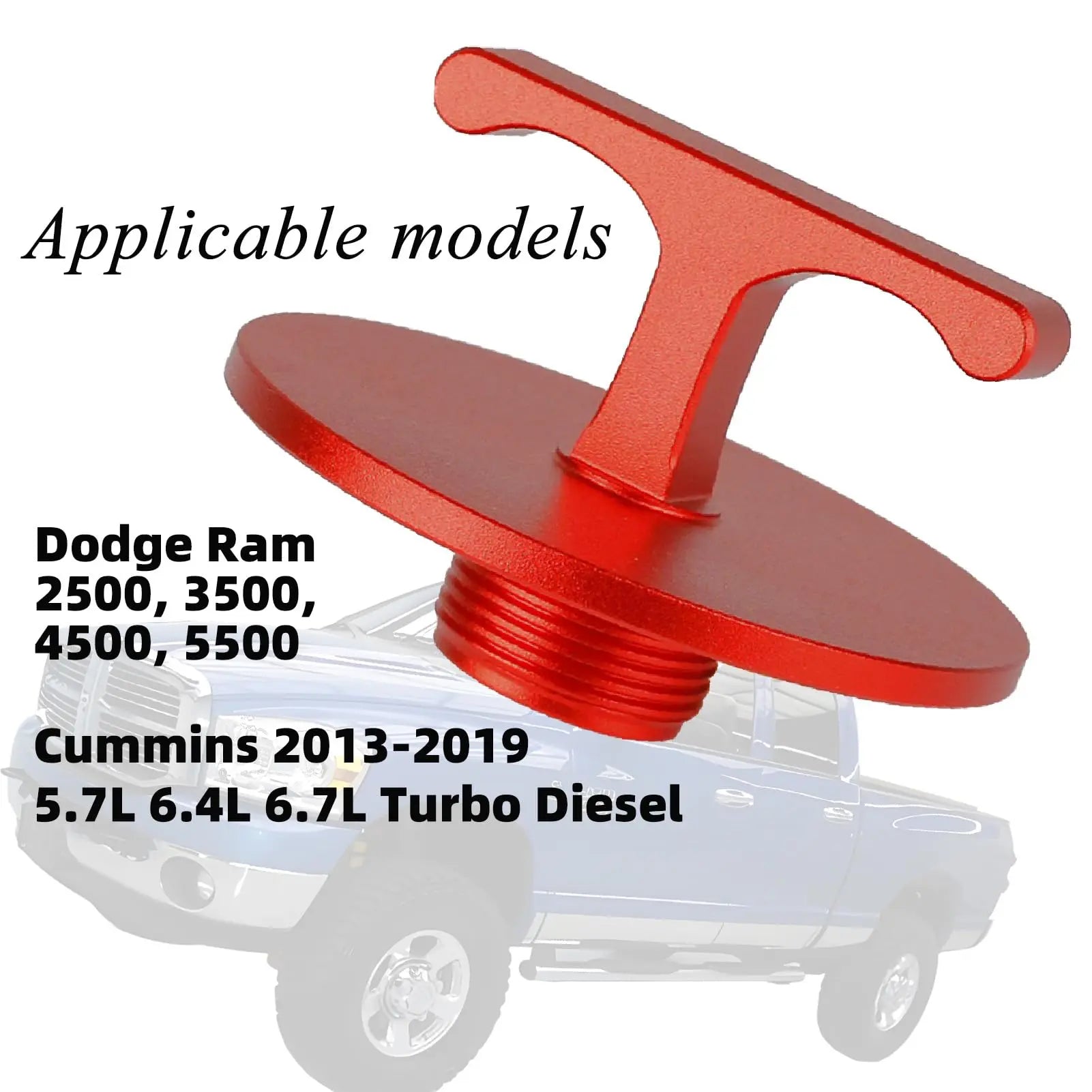 Aluminum Alloy Oil Filter Plug tool, for Dodge Ram 2500, 3500, 4500, 5500 Cummins Turbo Diesel 5.7L 5.9L 6.4L 6.7L MO285 05083285AA Oil Filter Cap Off Tool-car accessories-oil Filter Removal tool