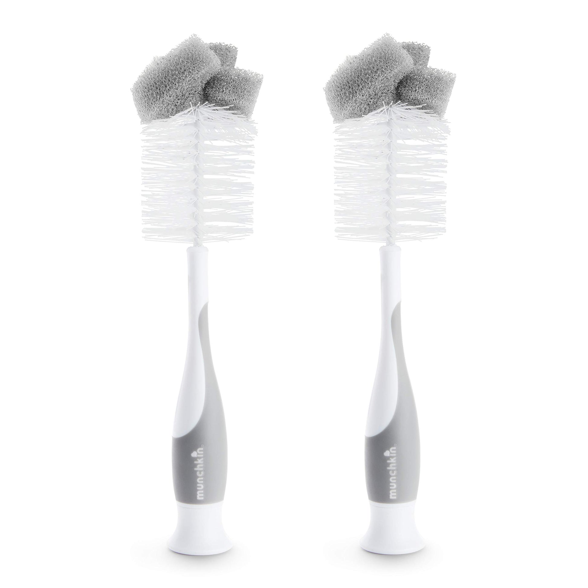 Munchkin® Sponge™ Bottle Brush, Grey, 2 Count (Pack of 1)