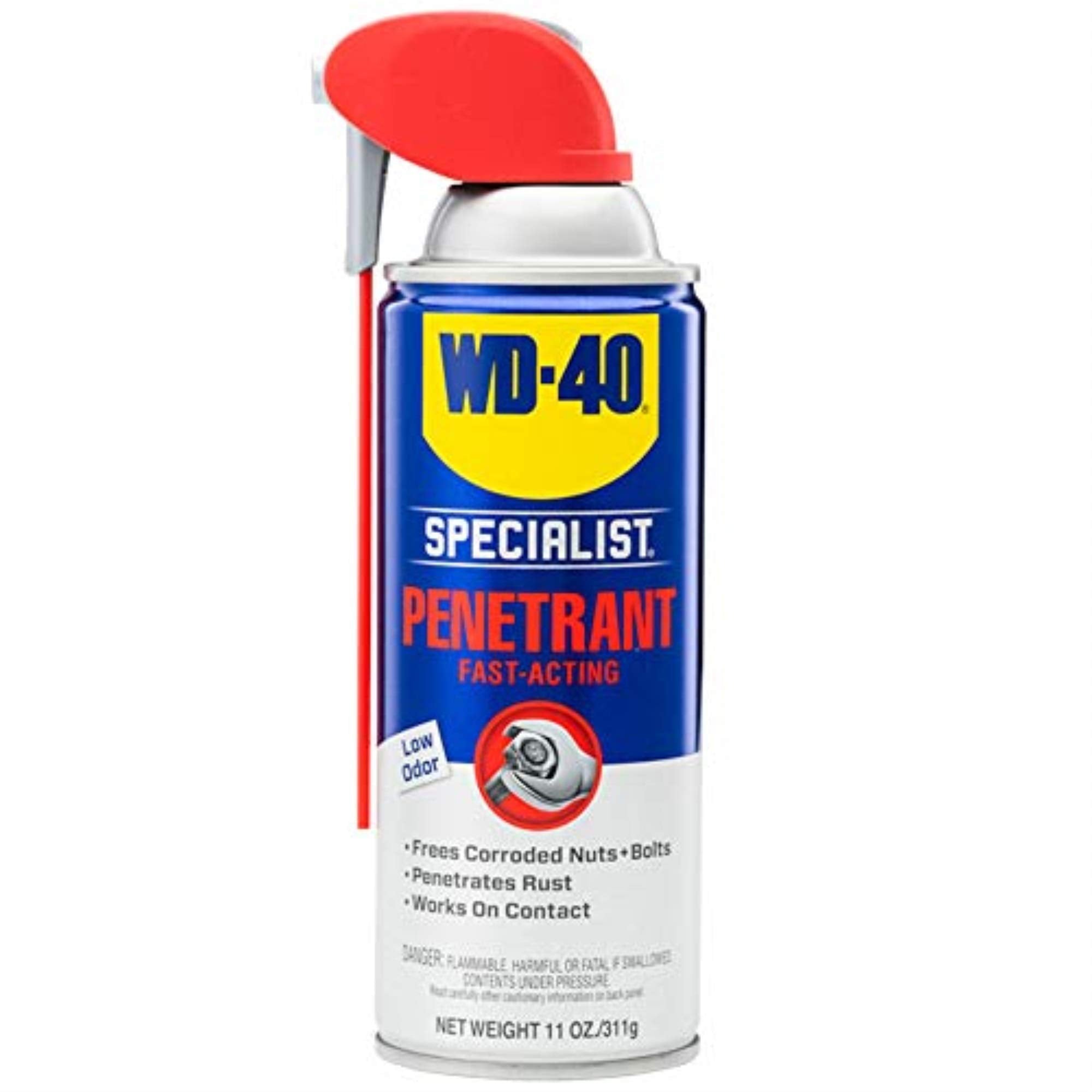 WD-40 بخاخ اختراق سبيشياليست مع خاصية السمارت سترو، مزلق للأجزاء المعدنية والمطاطية والبلاستيكية، والأقفال والصواميل، بتركيبة صناعية قوية سريعة المفعول، 11 أونصة.