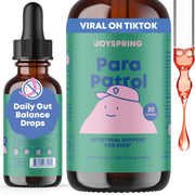 JoySpring ParaPatrol Kids’ Herbal Blend – Alcohol-Free Liquid Supplement with Black Walnut and Wormwood Extract | Supports Digestive Health | Natural Raspberry Flavor – 30 Servings