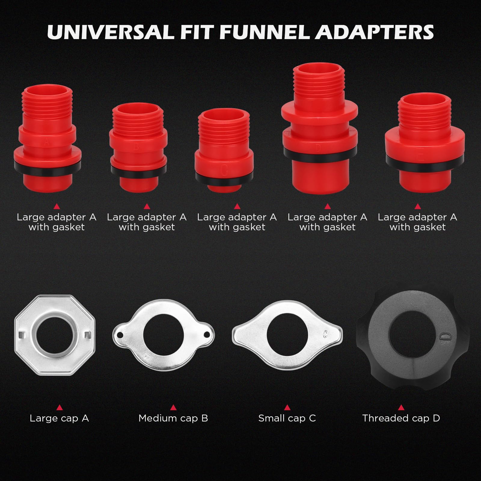 22-Piece No-Spill Coolant Filling Funnel Kit and Siphon Hose Pump, Radiator Coolant Filling Spill-Proof Funnel Kit with Adapters, Extensions, PVC Hose, Engine Oil Funnels, Towel for Universal Vehicle