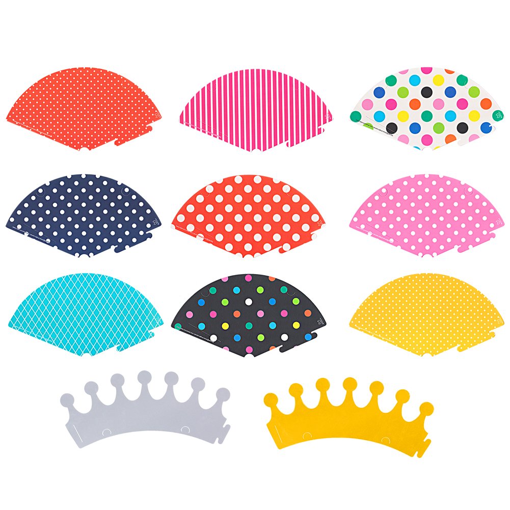 Vesil Mini Kids Birthday Party Hats, Assorted, DIY Assembly Required