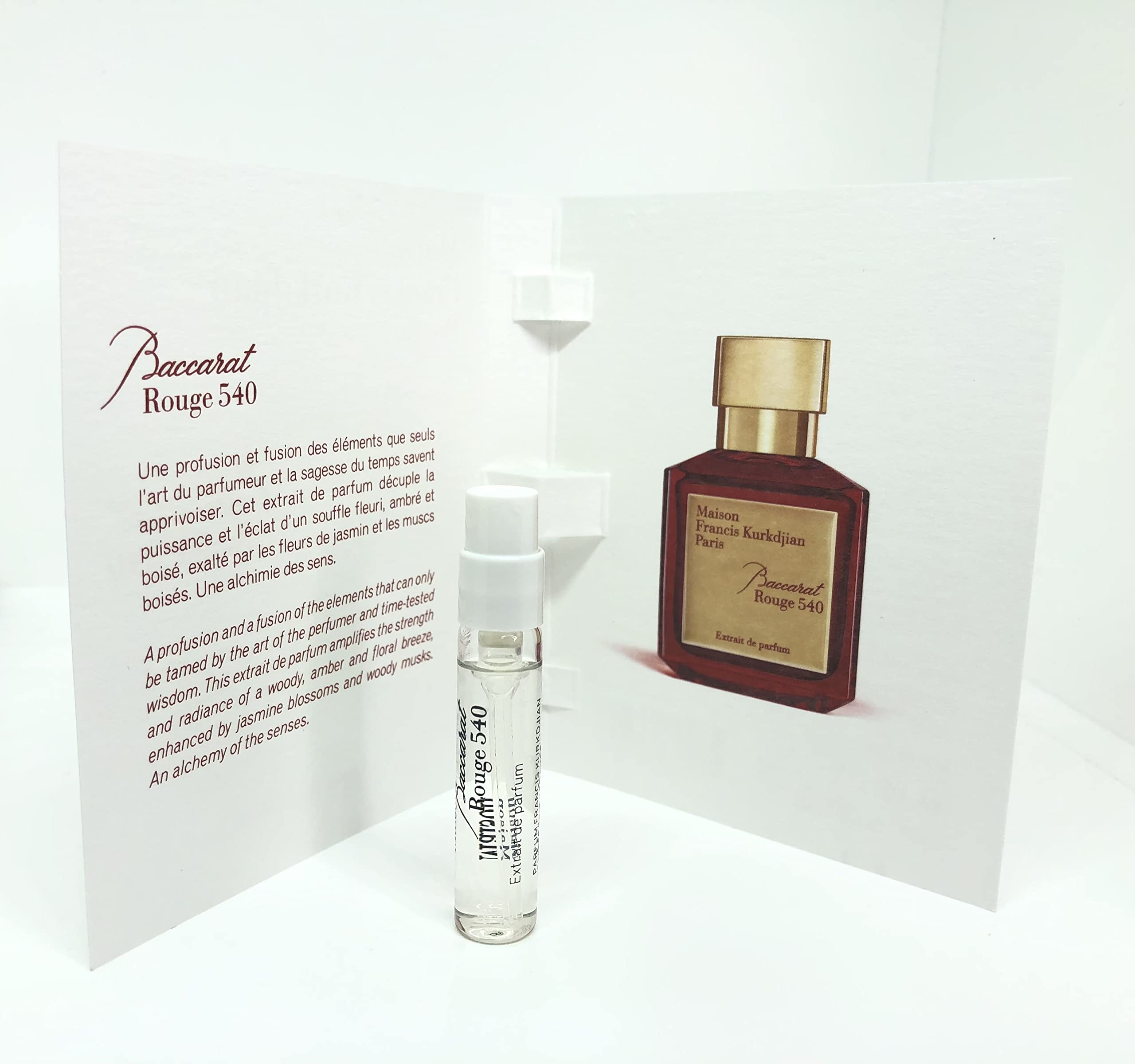 Maison Francis Kurkdjian Baccarat Rouge 540 EXTRAIT de Parfum عينة فيال بخاخ 2 مل / 0.06 أونصة جديد